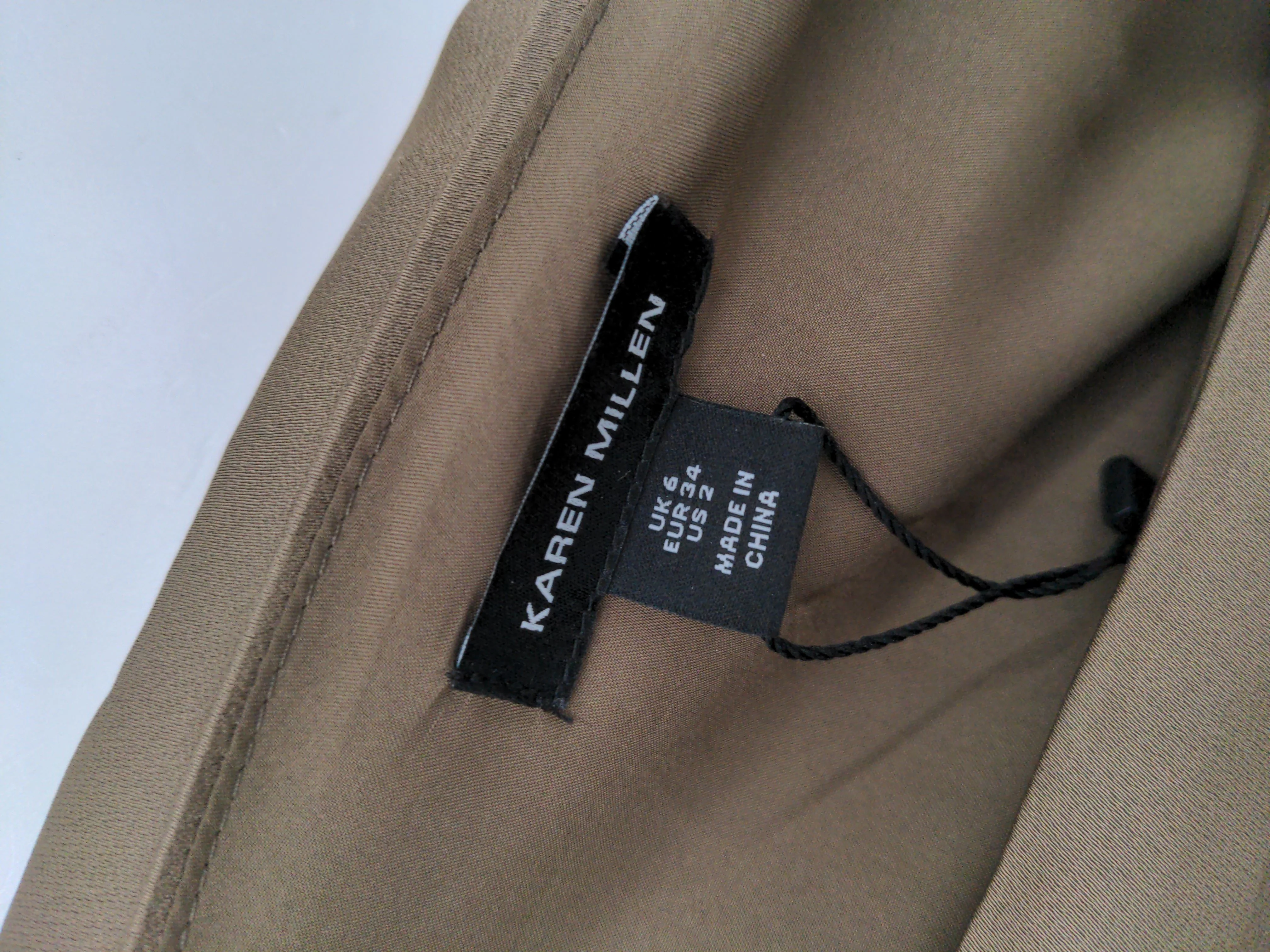 Karen Millen A-Line Midi Dress UK6 in Brown RRP £99 - Image 6