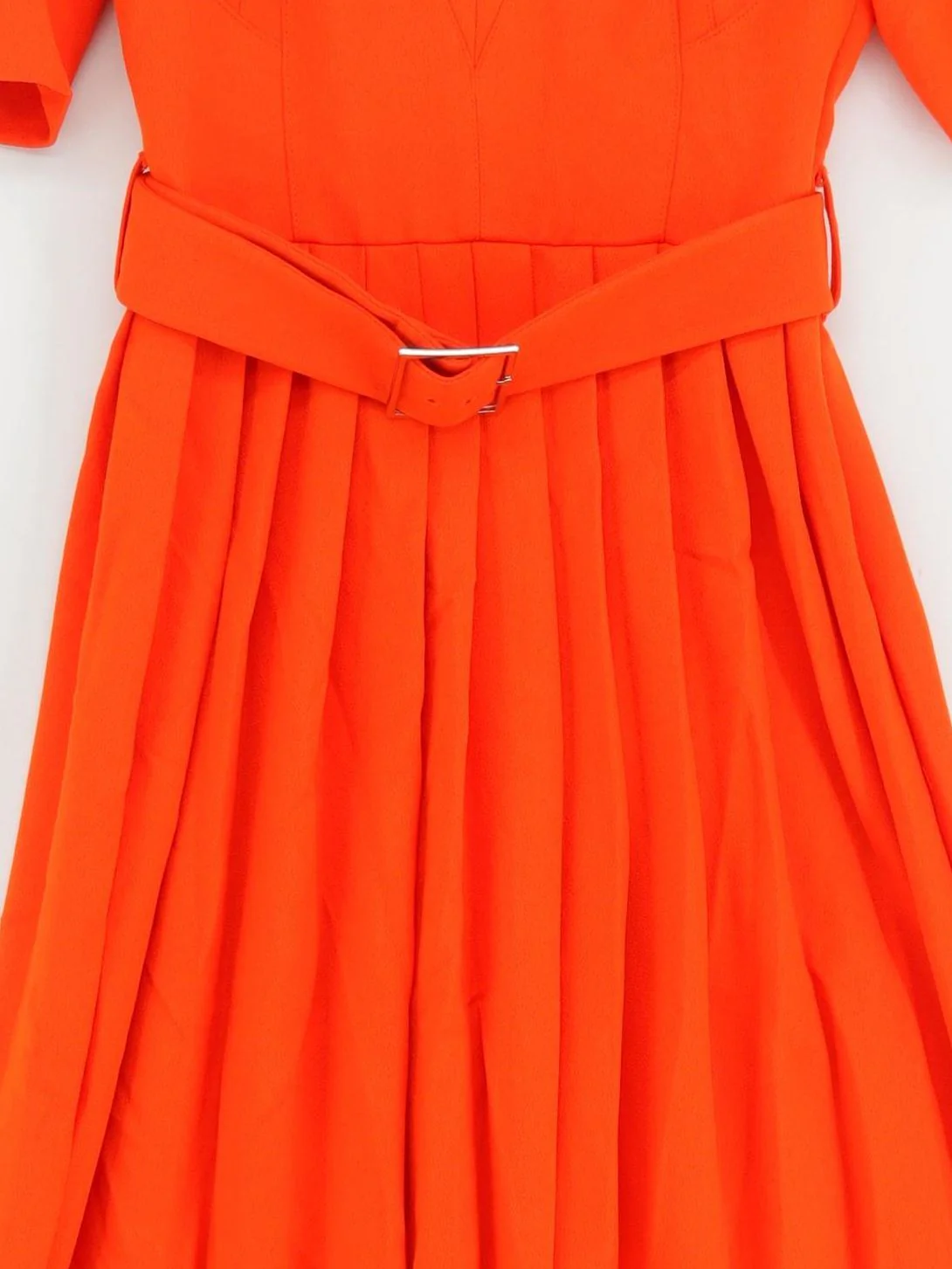 Karen Millen A-Line Midi Dress UK6 in Orange RRP £219 - Image 3