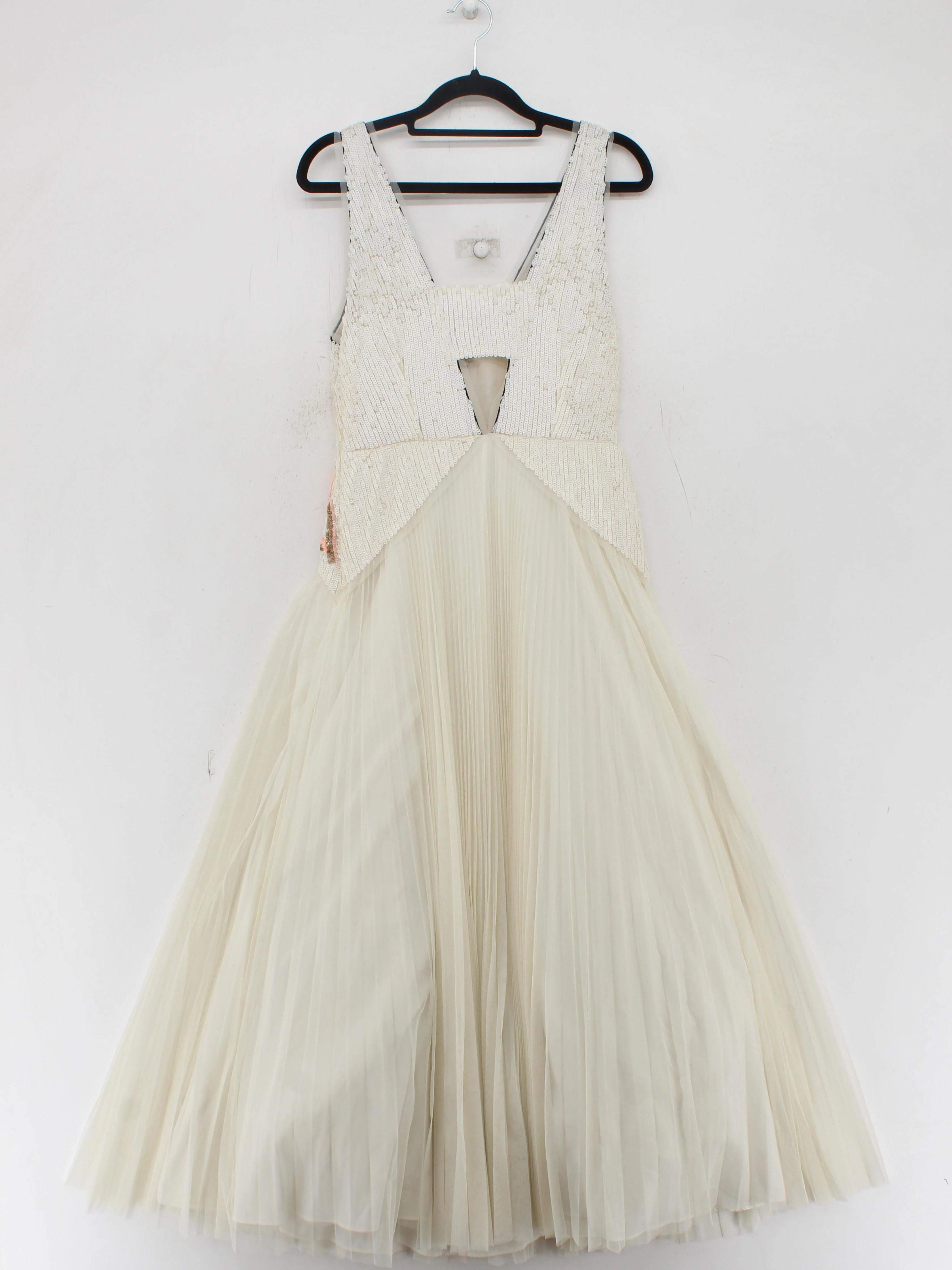 Karen Millen A-Line Midi Dress UK8 in Cream RRP £299 - Image 3
