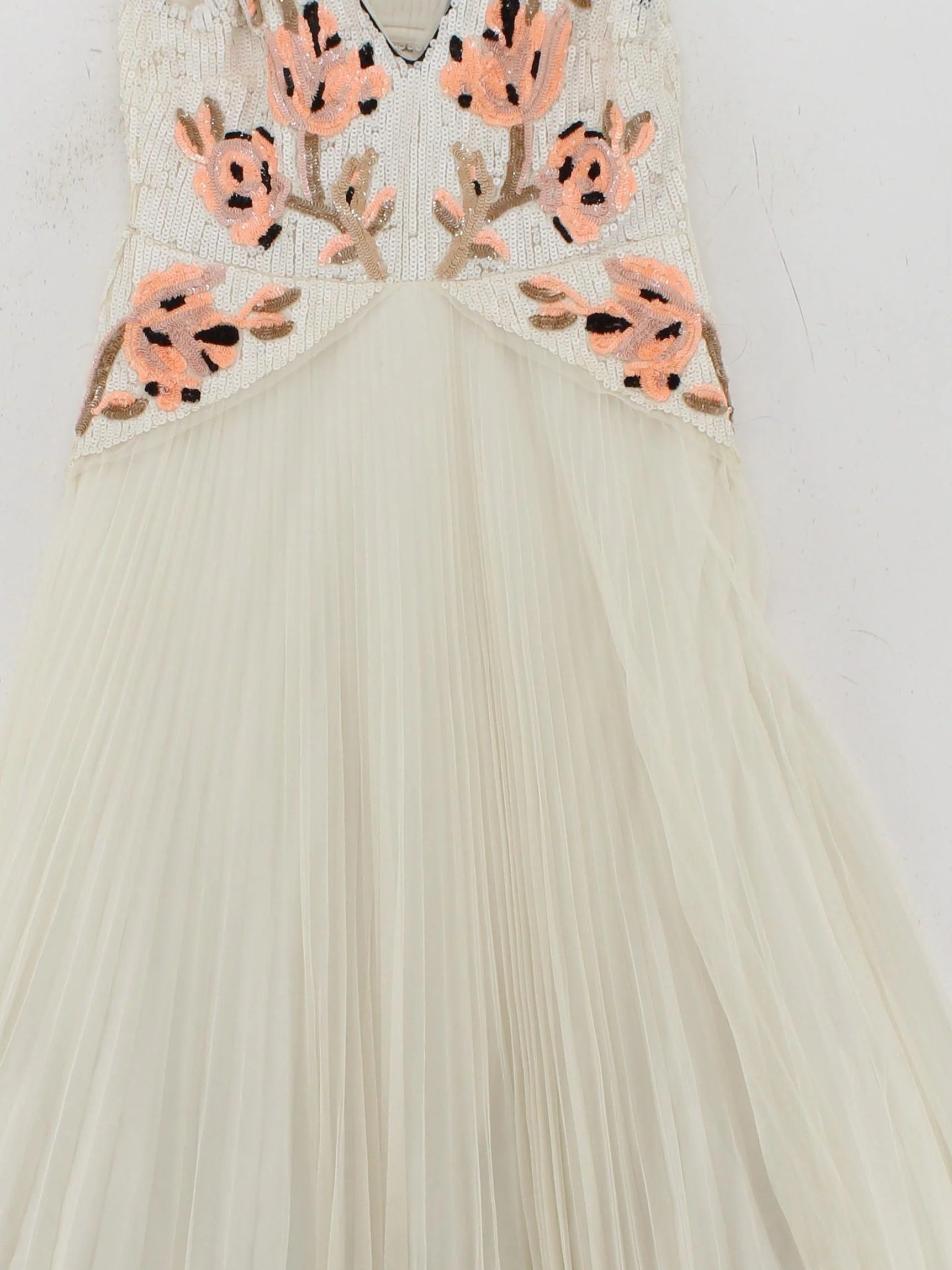 Karen Millen A-Line Midi Dress UK8 in Cream RRP £299 - Image 4
