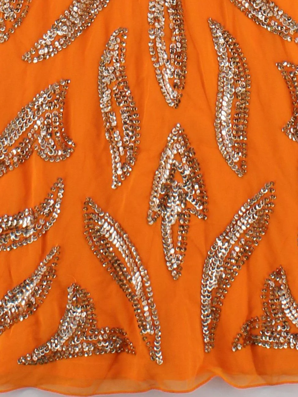 Karen Millen A-Line Midi Dress UK8 in Orange RRP £279 - Image 4