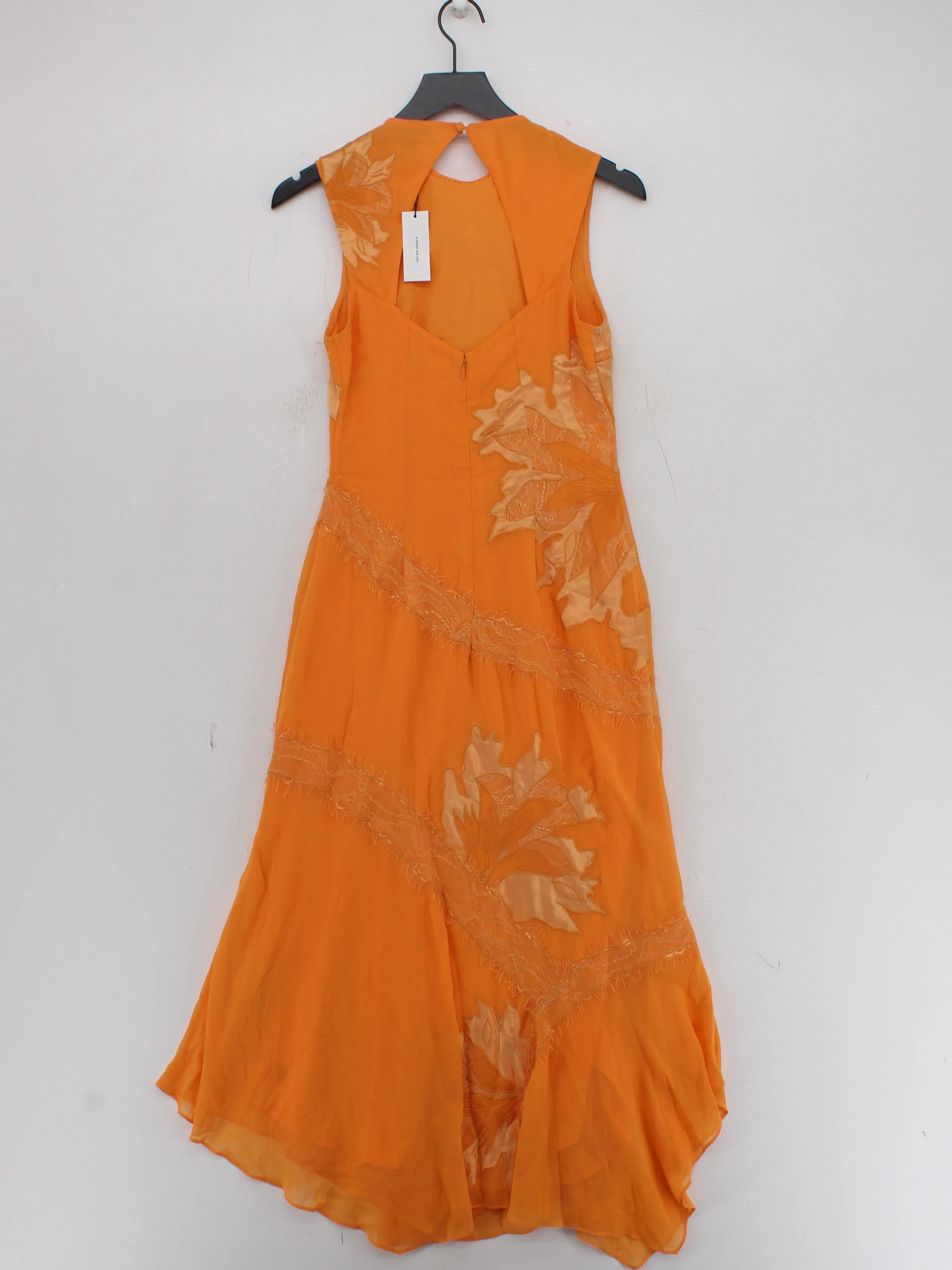 Karen Millen A-Line Midi Dress UK8 in Orange RRP £349 - Image 2