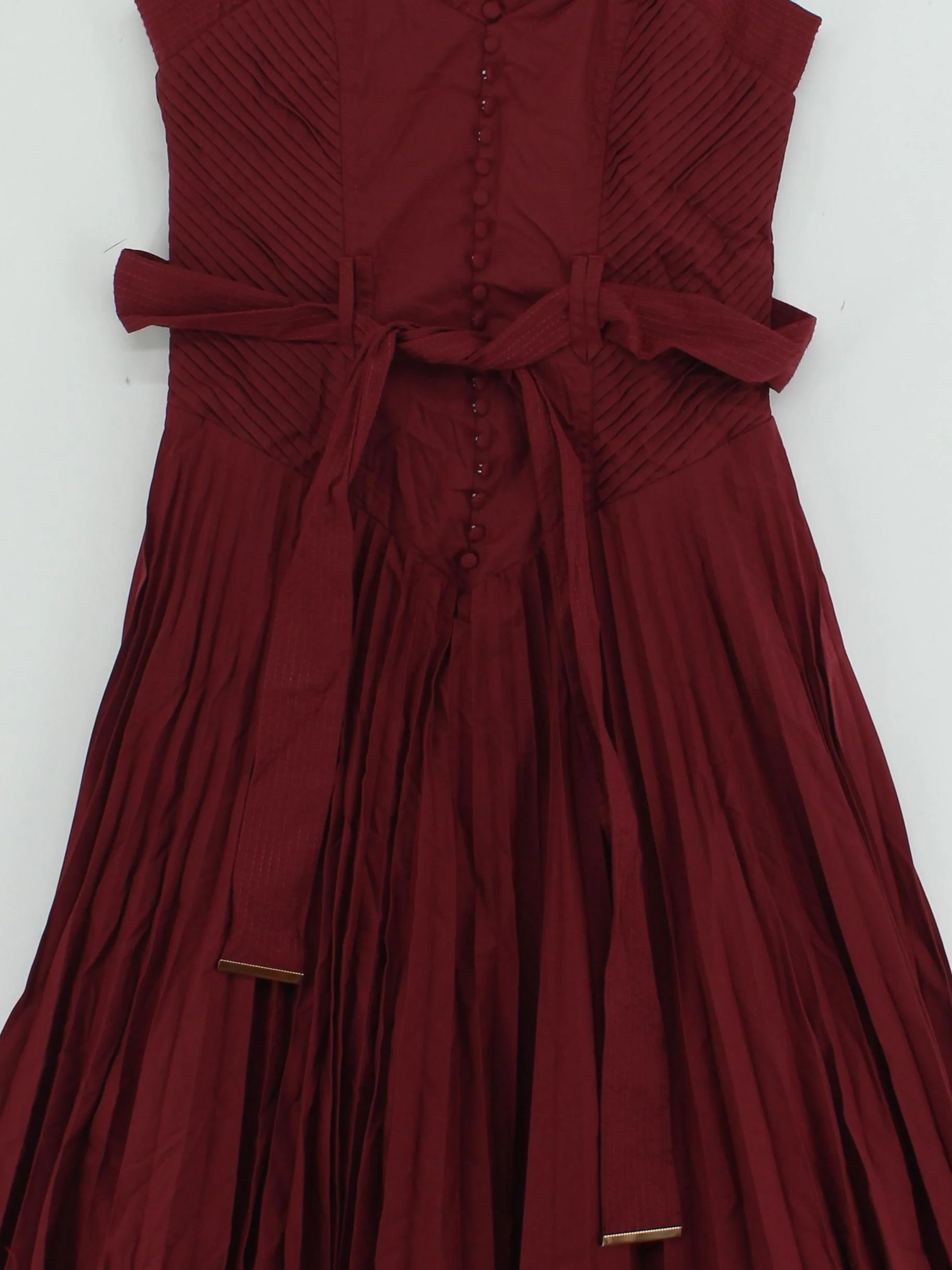 Karen Millen A-Line Midi Dress UK8 in Red RRP £159 - Image 3