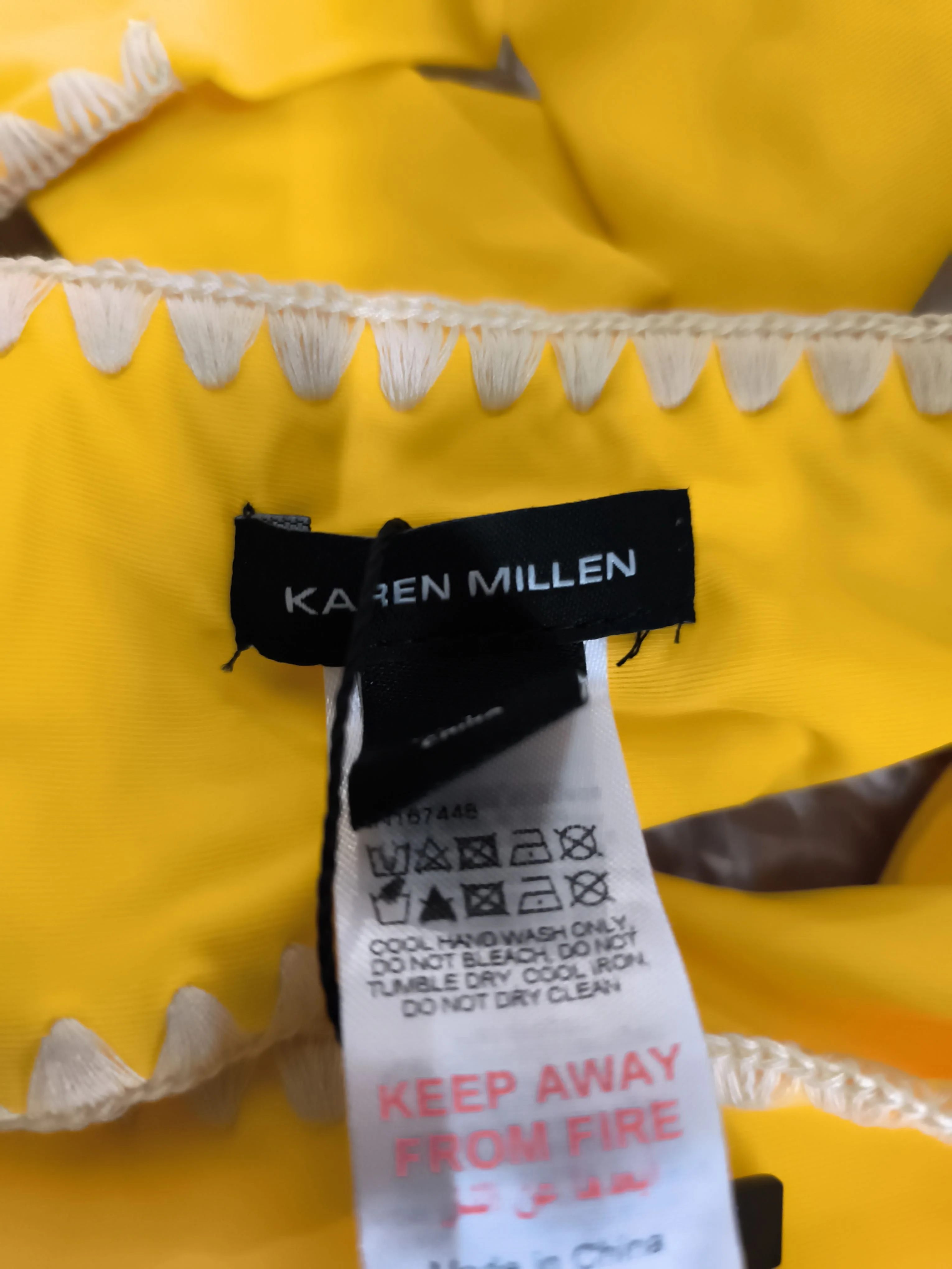 Karen Millen adjustable strap bikini top in yellow RRP £45 - Image 5