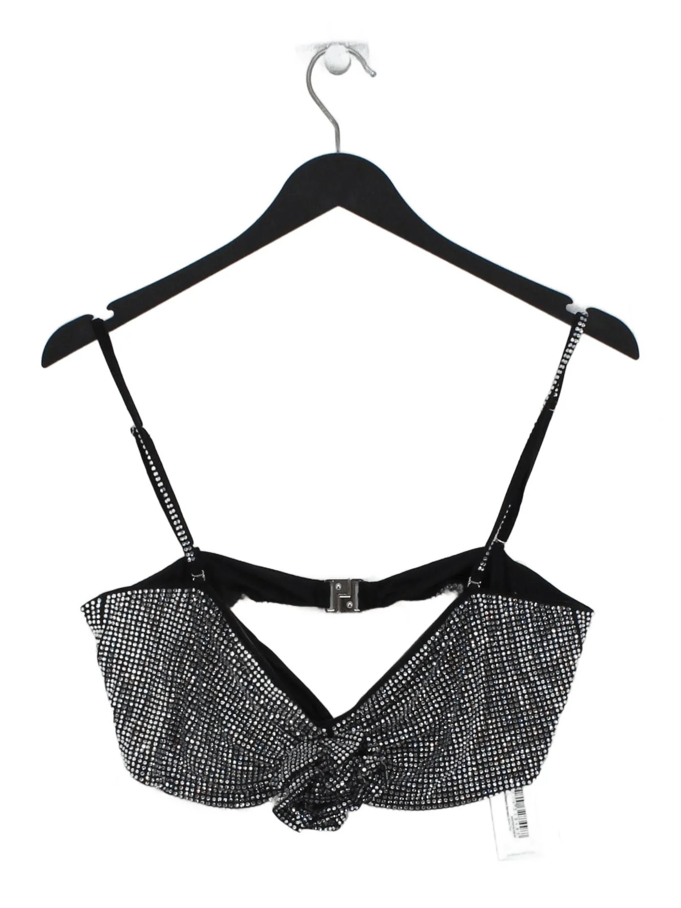 Karen Millen bandeau adjustable strap bikini top in black RRP £55
