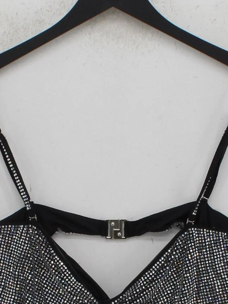 Karen Millen bandeau adjustable strap bikini top in black RRP £55 - Image 3