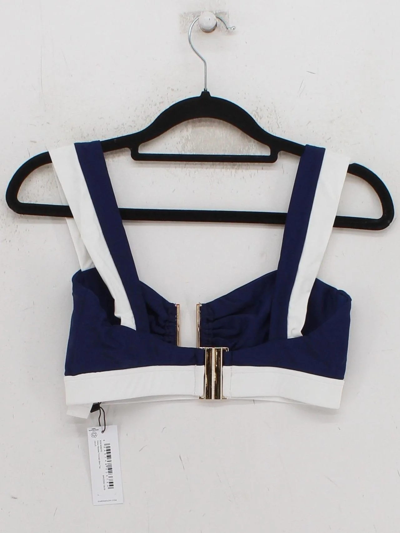 Karen Millen bandeau bikini top in blue RRP £49 - Image 2