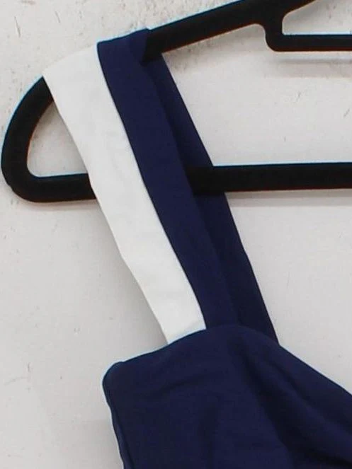 Karen Millen bandeau bikini top in blue RRP £49 - Image 4
