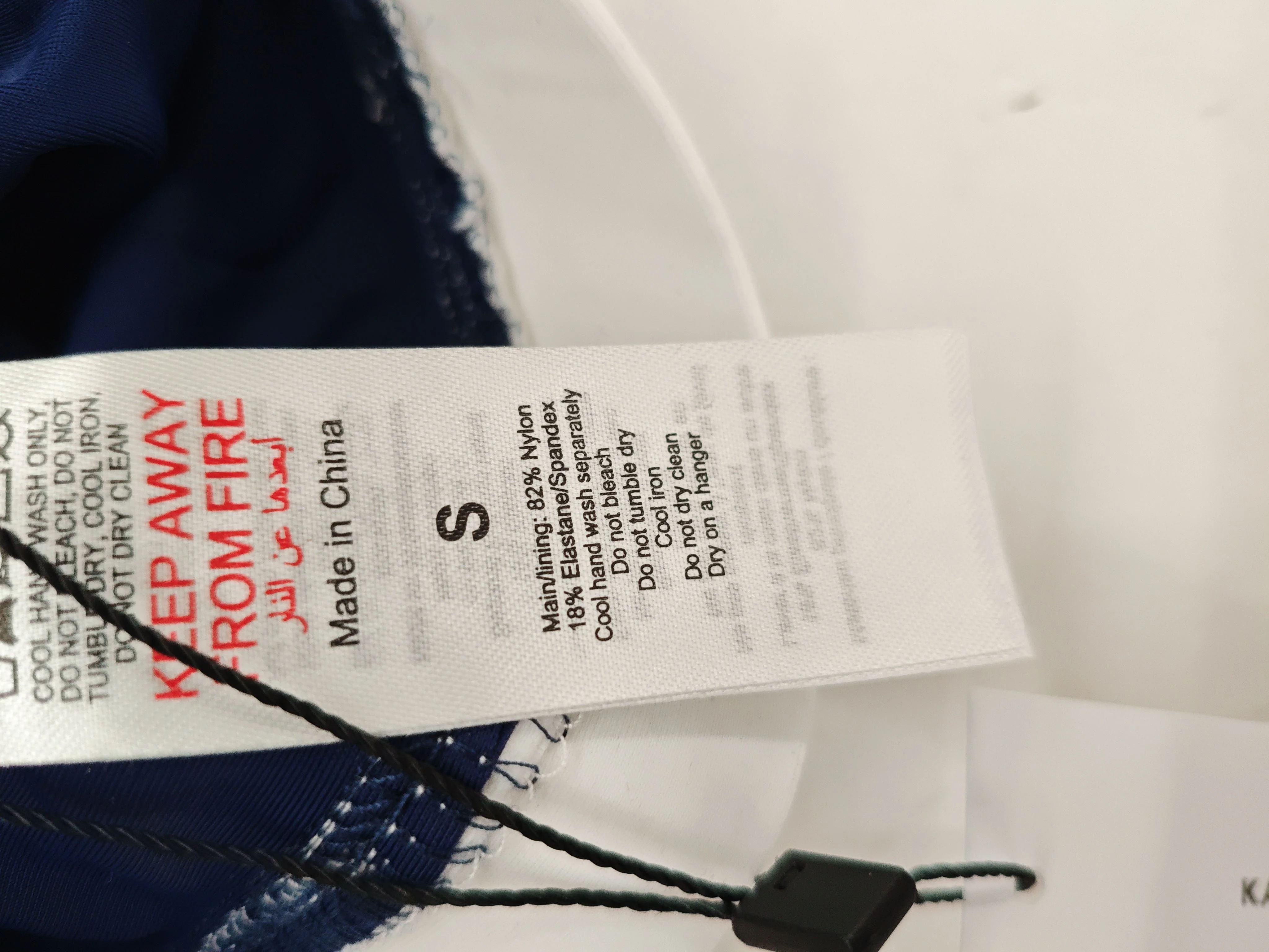 Karen Millen bandeau bikini top in blue RRP £49 - Image 6
