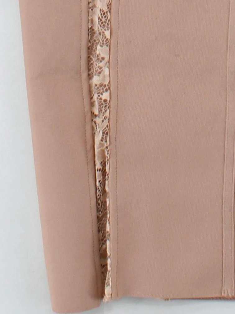 Karen Millen Bodycon Maxi Dress M in Cream - Image 4