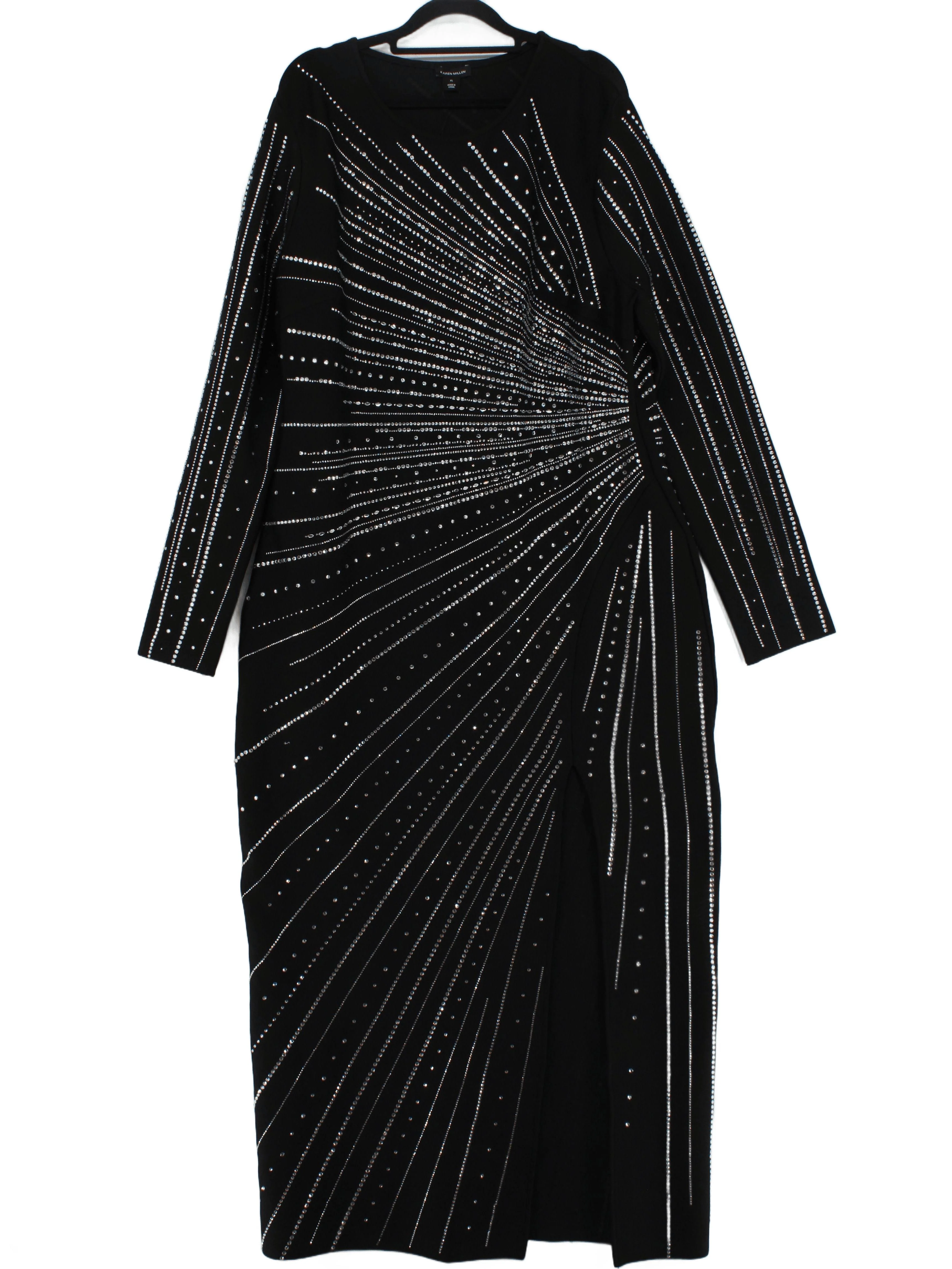 Karen Millen Bodycon Maxi Dress XL in Black RRP £219
