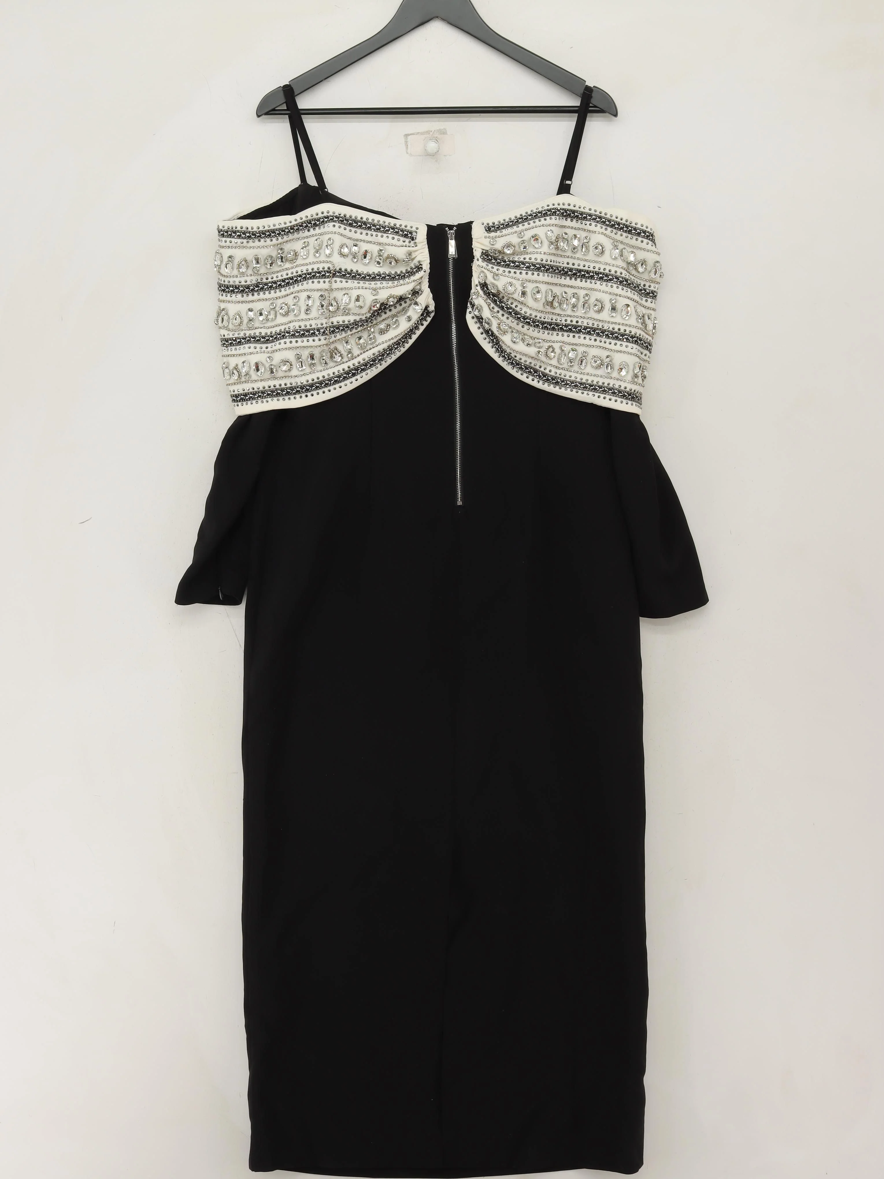 Karen Millen Bodycon Midi Dress in Black RRP £369 - Image 2