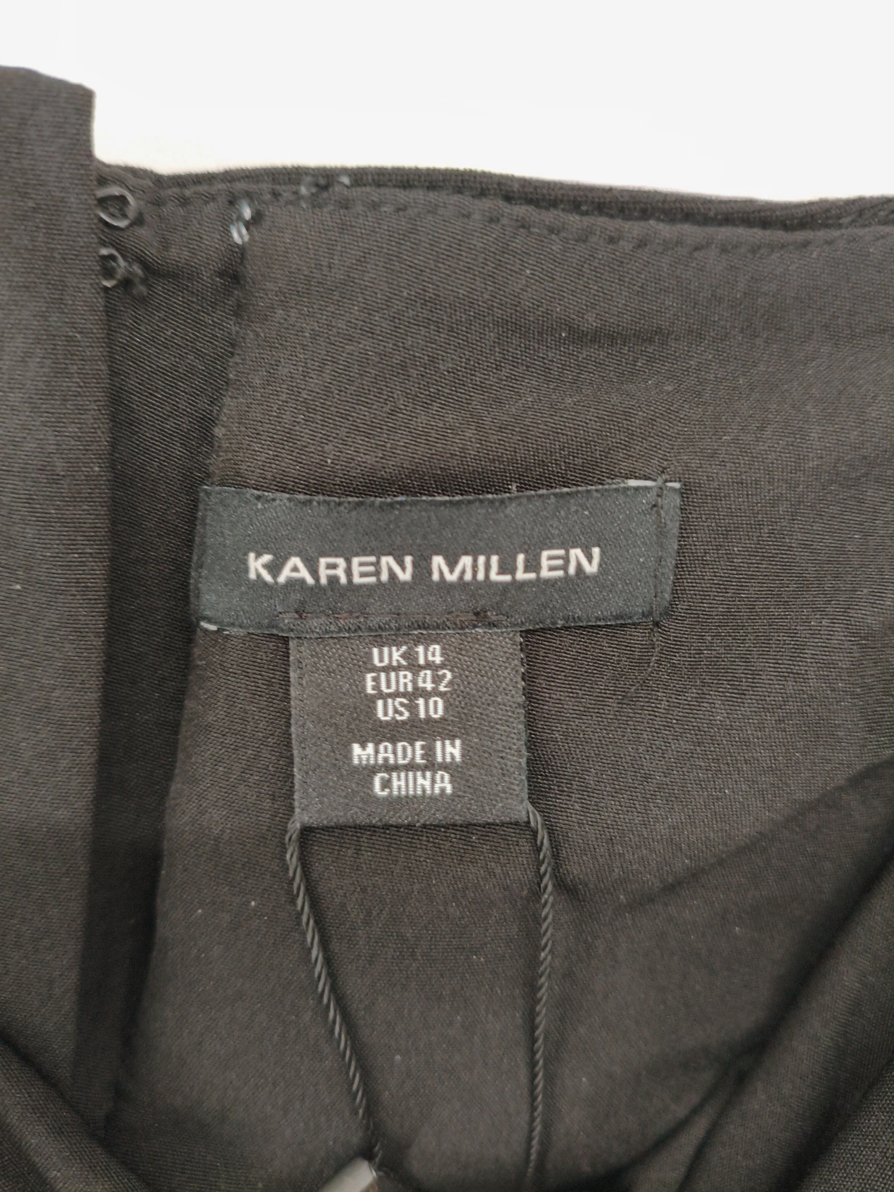 Karen Millen Bodycon Midi Dress in Black RRP £369 - Image 6