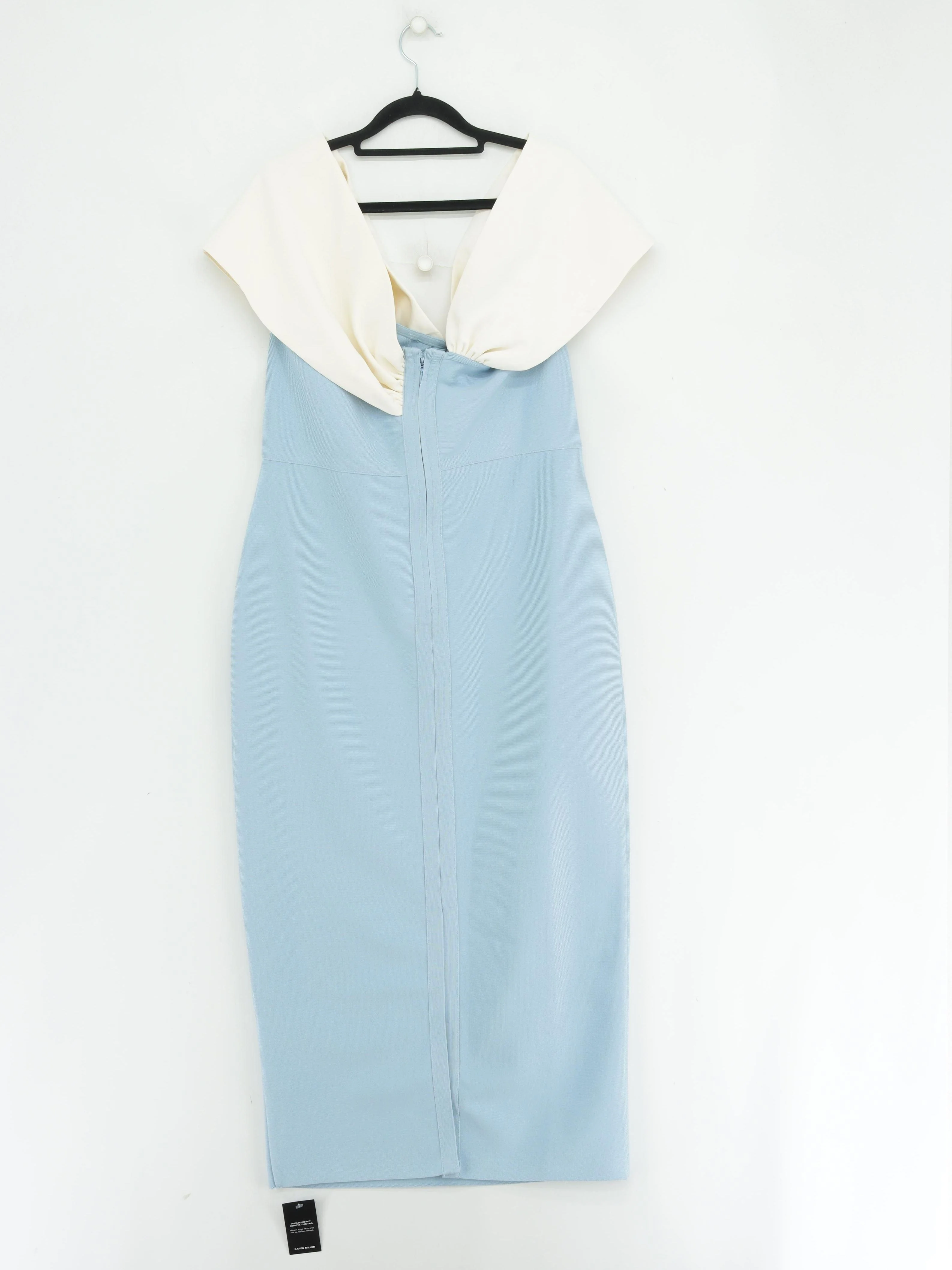 Karen Millen Bodycon Midi Dress L in Blue RRP £119 - Image 2
