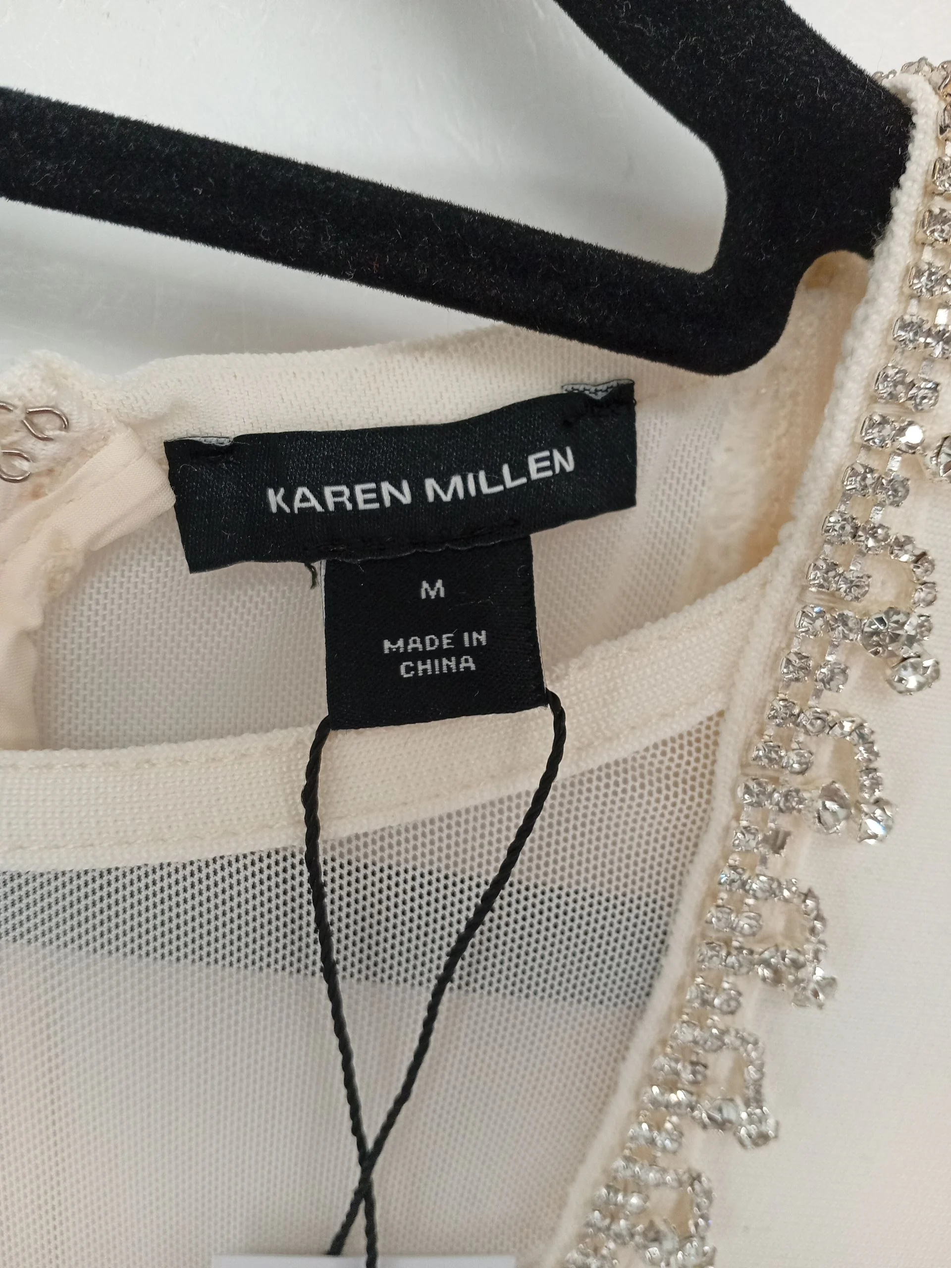 Karen Millen Bodycon Midi Dress M in Cream RRP £119 - Image 6
