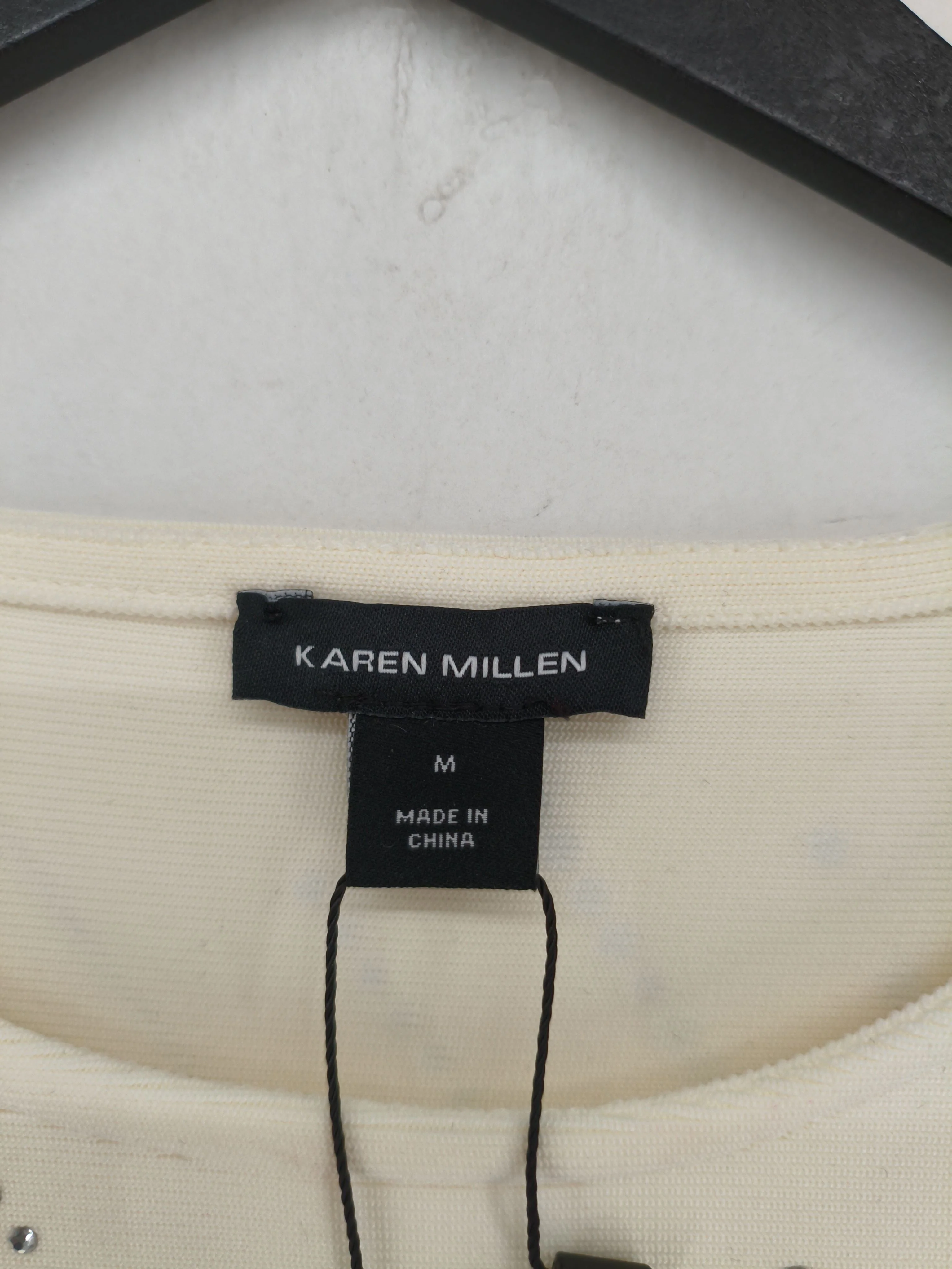 Karen Millen Bodycon Midi Dress M in Cream RRP £219 - Image 6