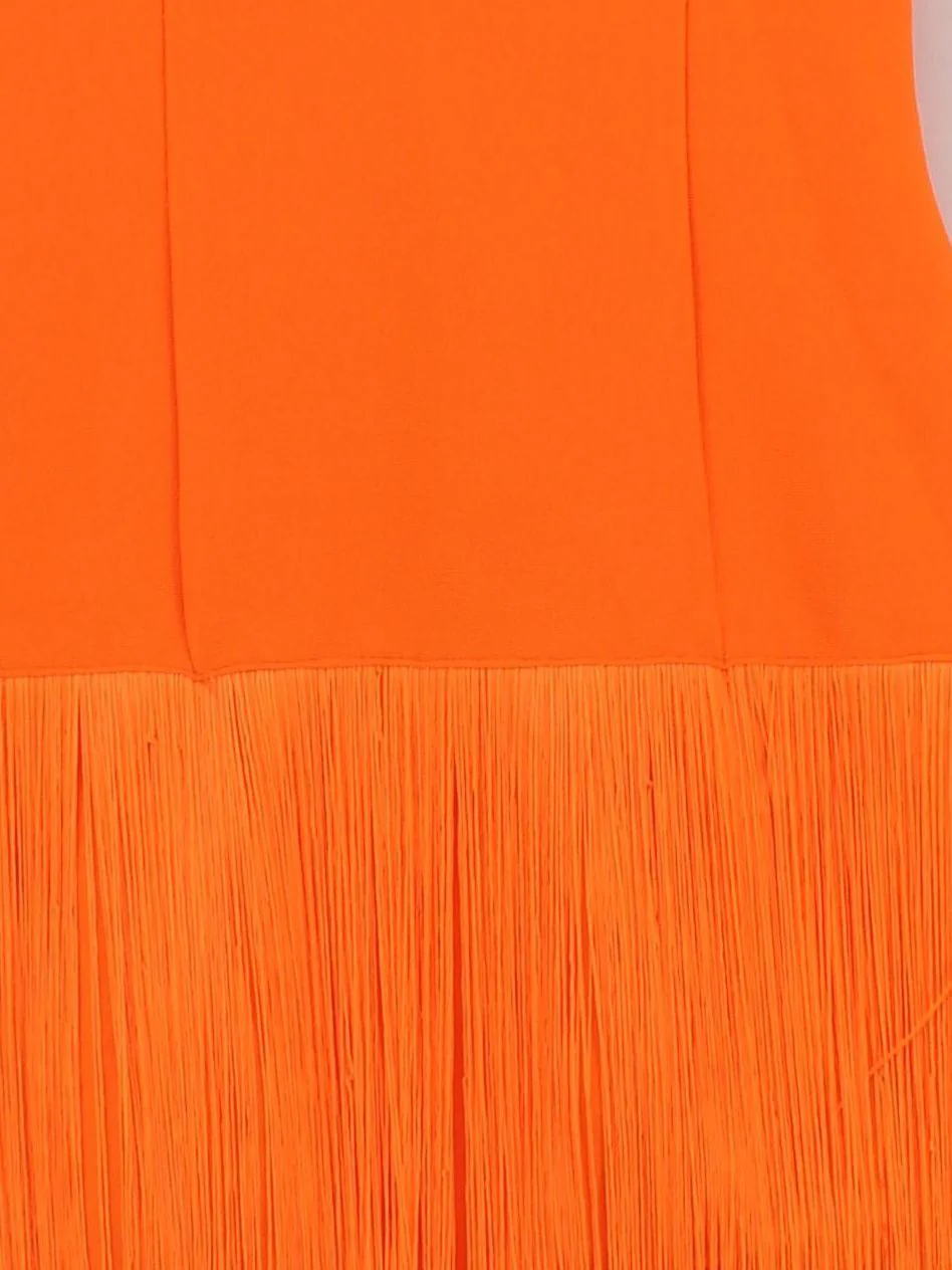 Karen Millen Bodycon Midi Dress M in Orange RRP £109 - Image 3