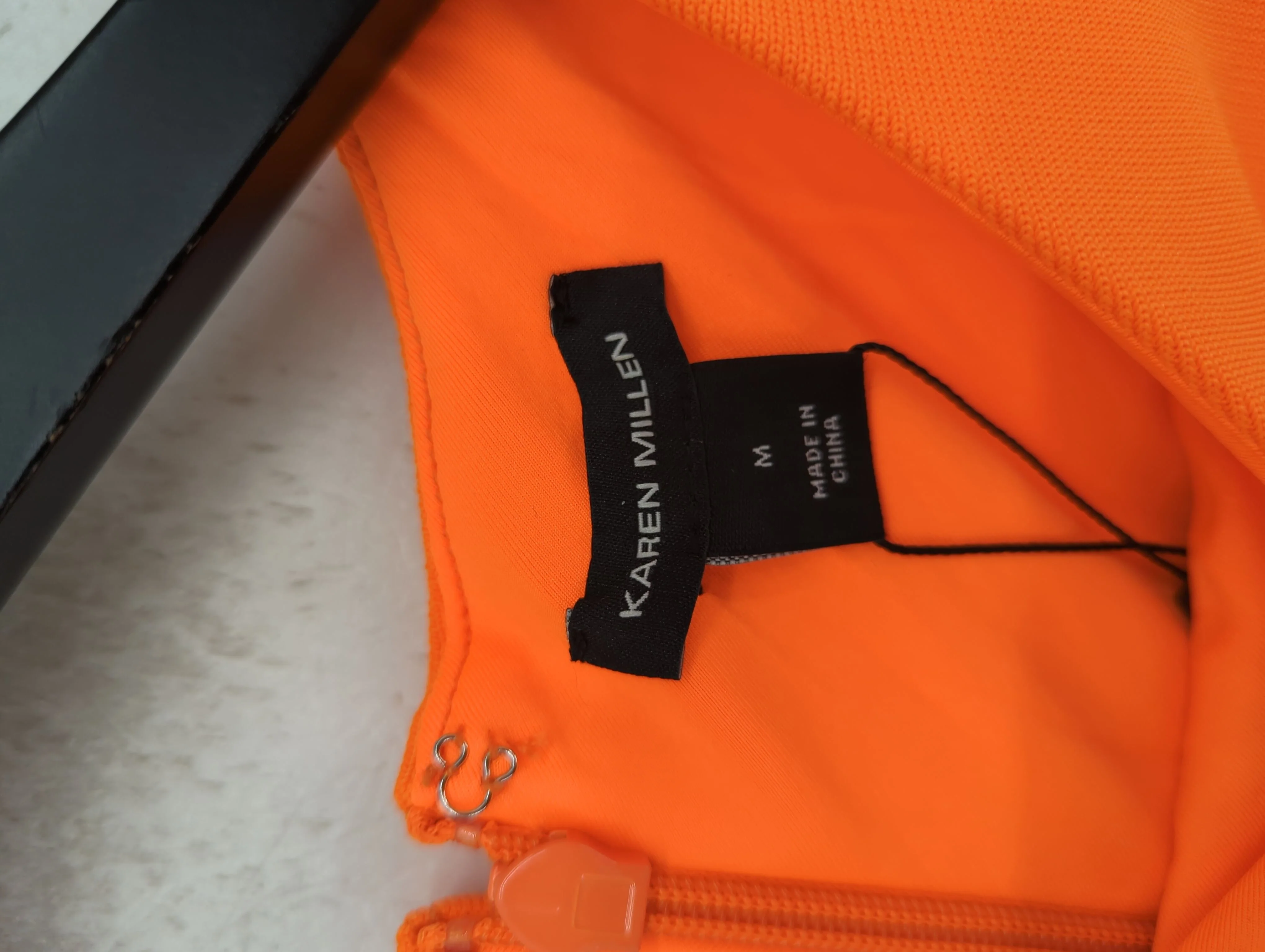 Karen Millen Bodycon Midi Dress M in Orange RRP £109 - Image 5
