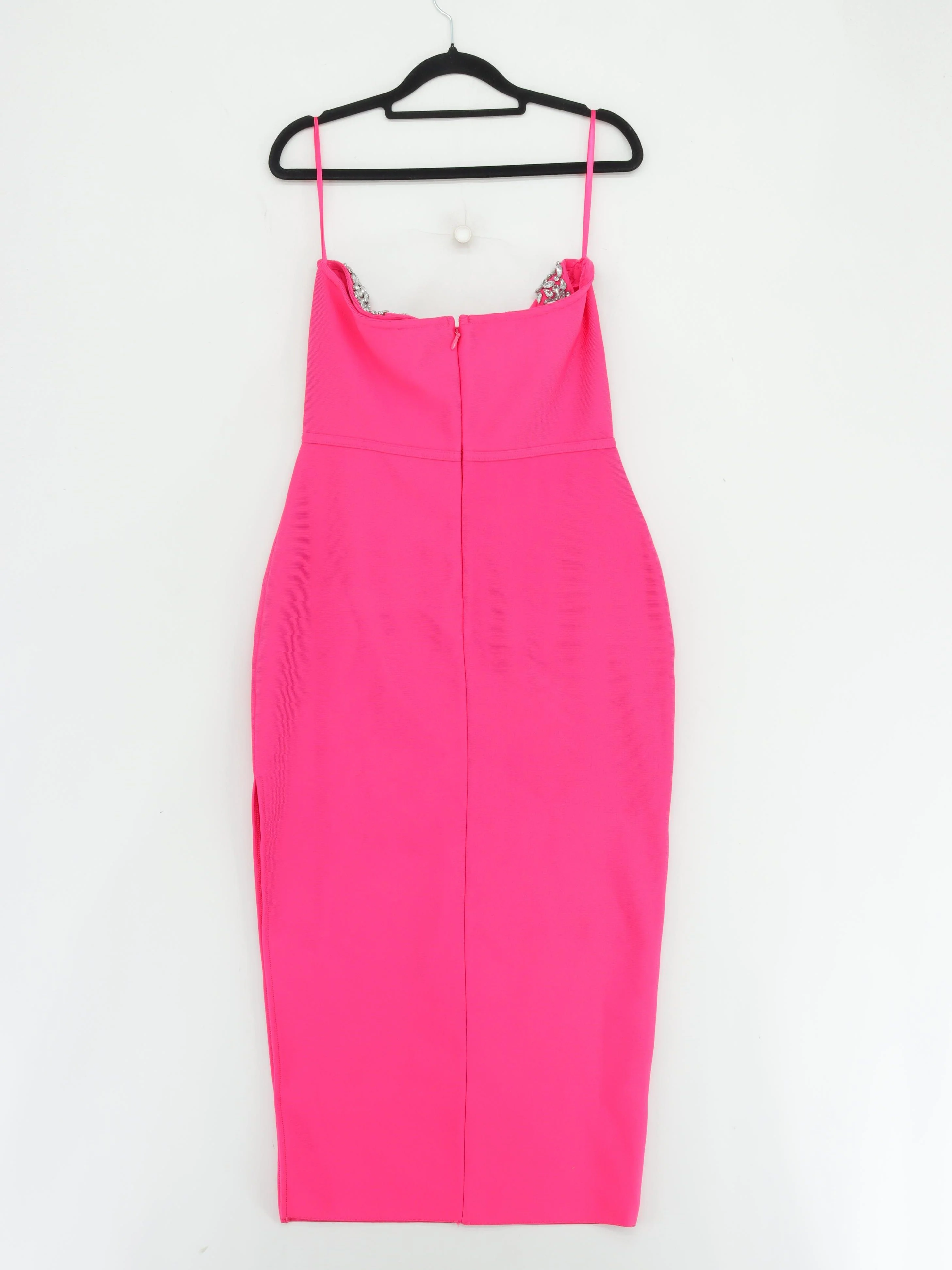 Karen Millen Bodycon Midi Dress M in Pink RRP £139 - Image 2