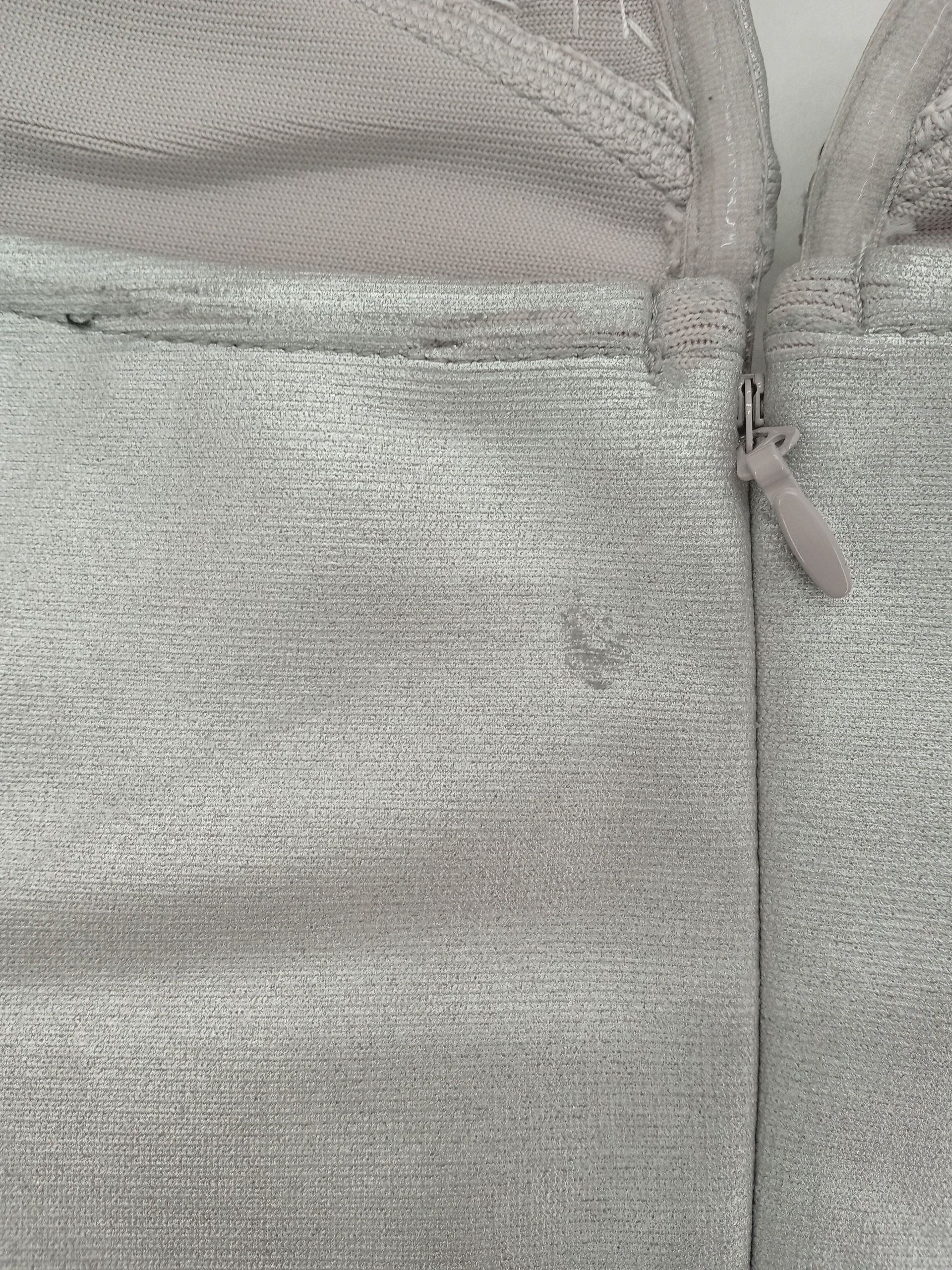 Karen Millen Bodycon Midi Dress M in Silver RRP £139 - Image 7
