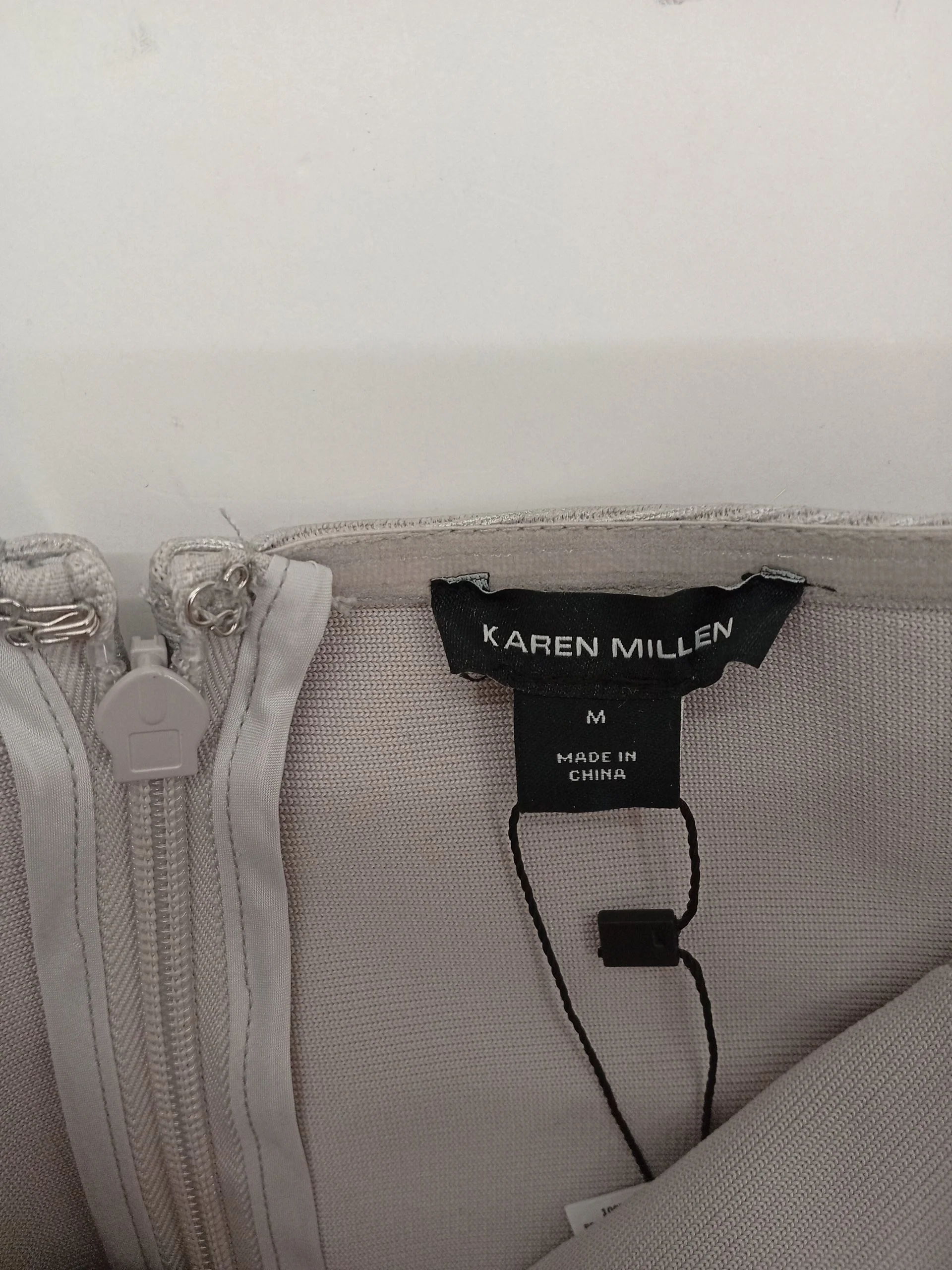 Karen Millen Bodycon Midi Dress M in Silver RRP £139 - Image 8