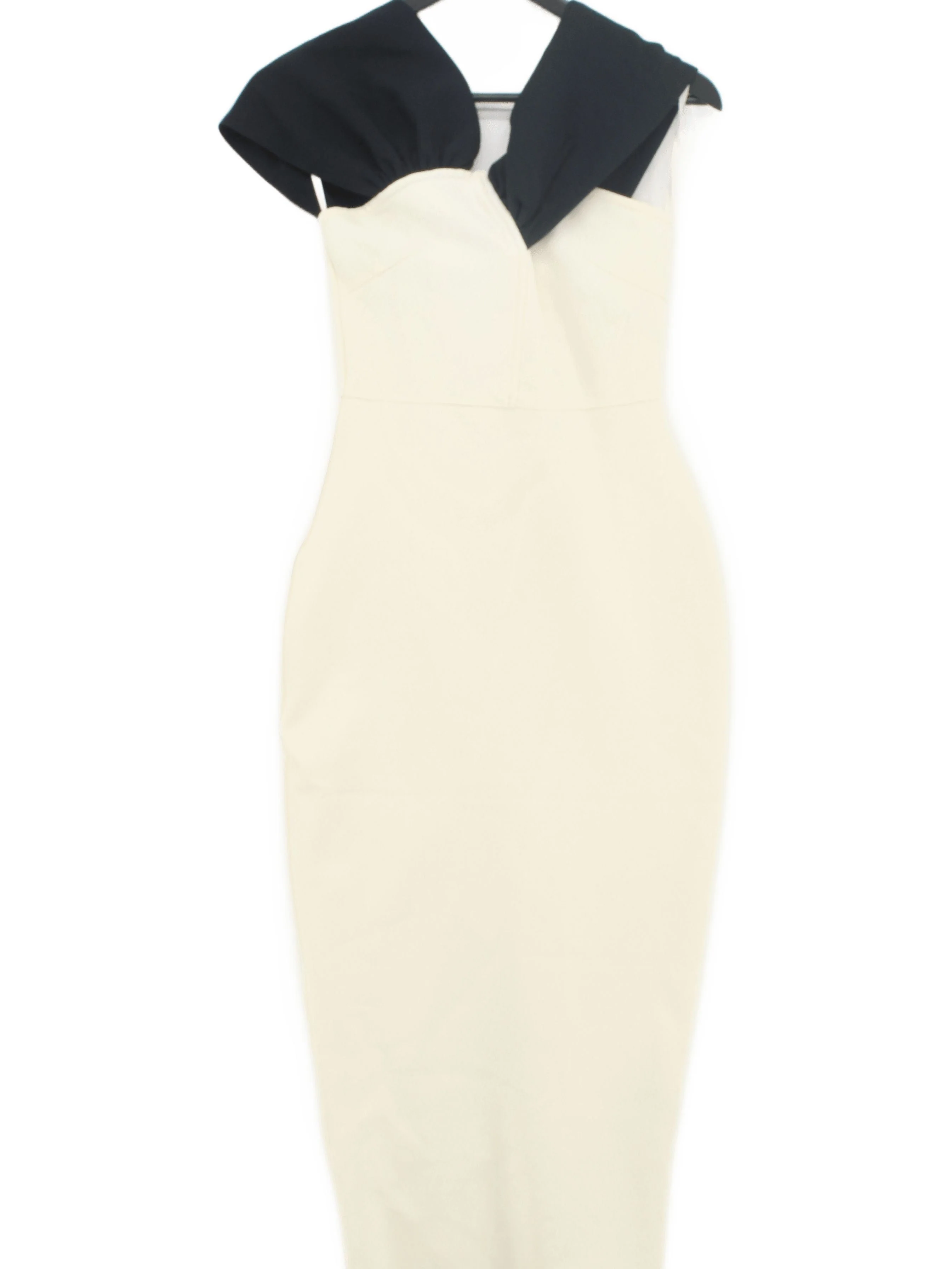 Karen Millen Bodycon Midi Dress S in Cream RRP £99 - Image 2
