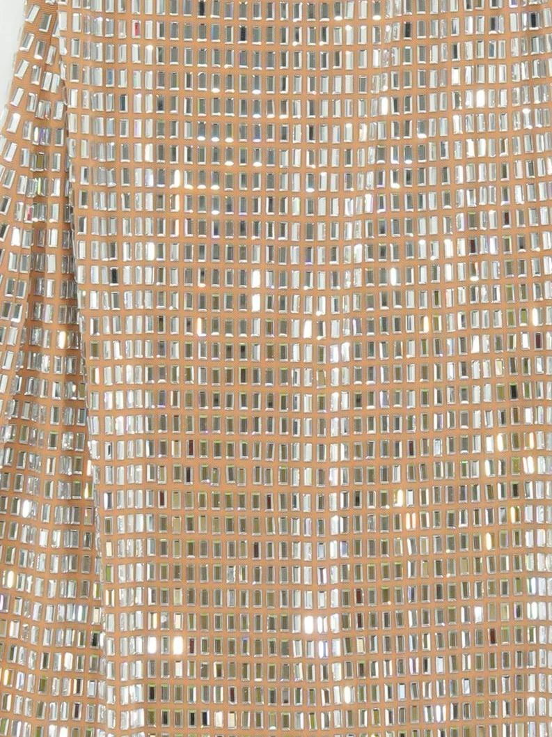 Karen Millen Bodycon Midi Dress S in Gold RRP £199 - Image 3