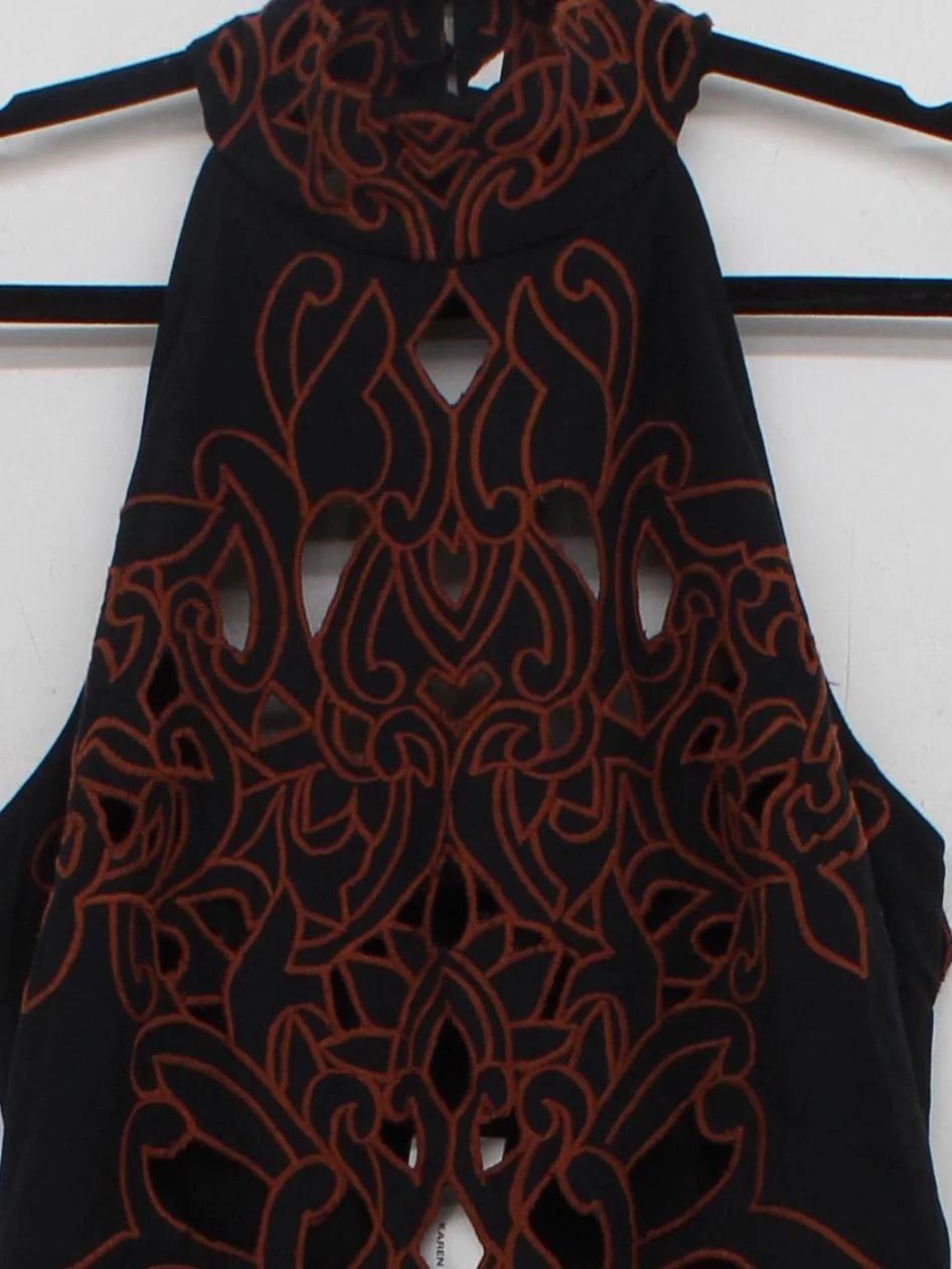 Karen Millen Bodycon Midi Dress UK10 in Black RRP £269 - Image 3
