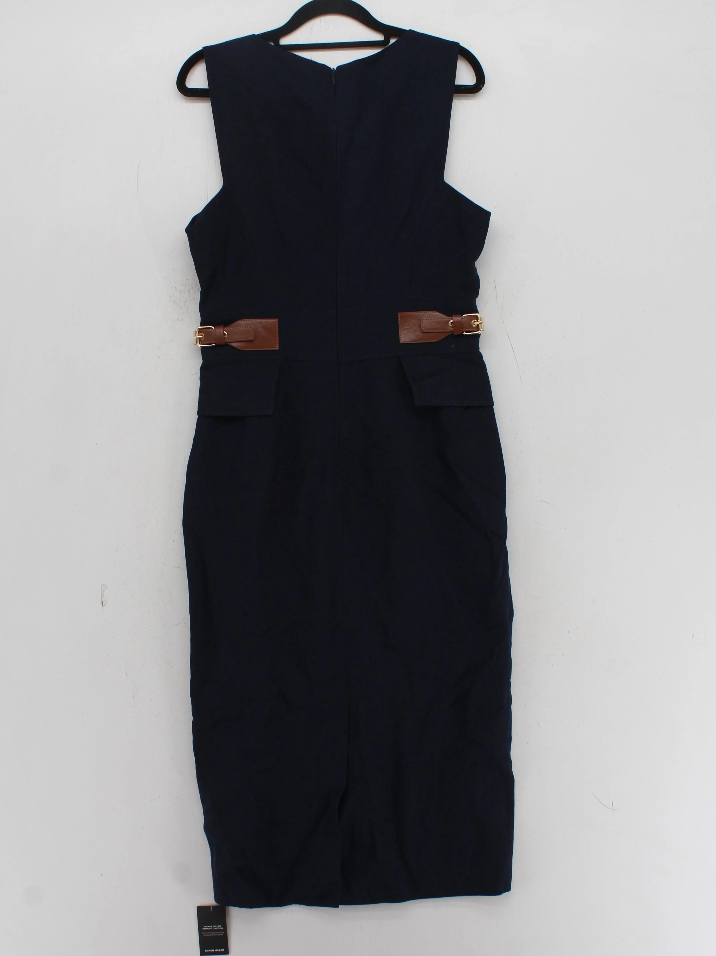 Karen Millen Bodycon Midi Dress UK10 in Blue RRP £199 - Image 2