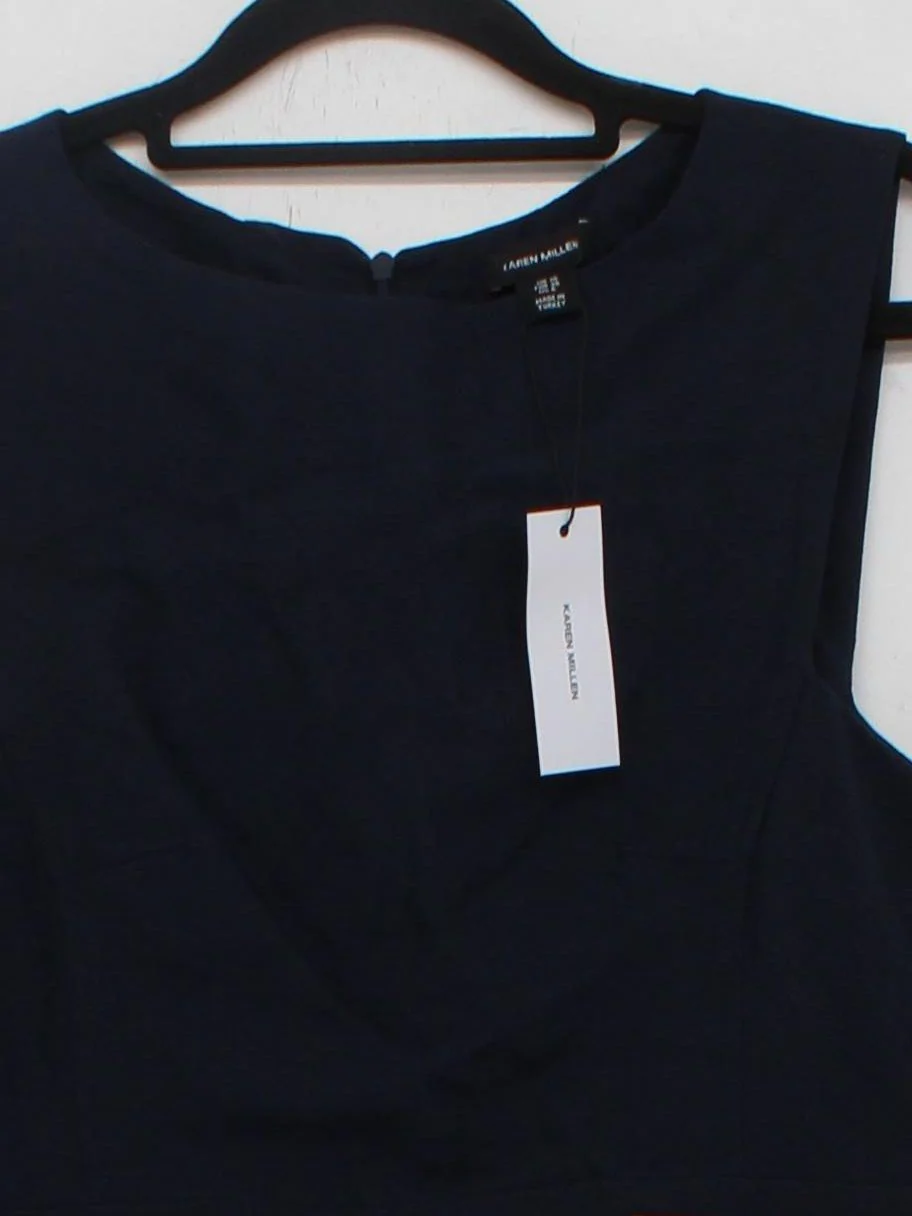 Karen Millen Bodycon Midi Dress UK10 in Blue RRP £199 - Image 3