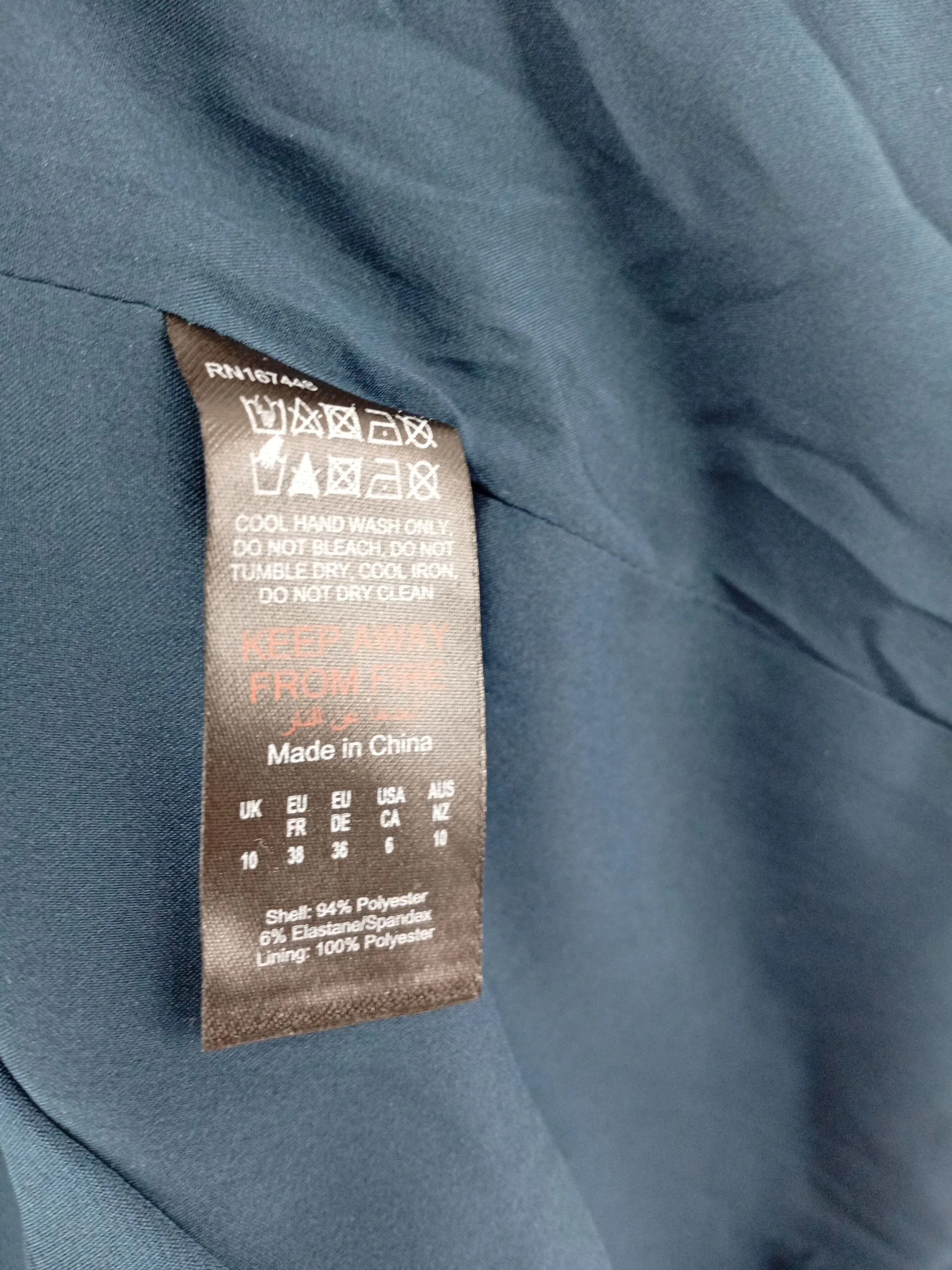 Karen Millen Bodycon Midi Dress UK10 in Blue RRP £379 - Image 7
