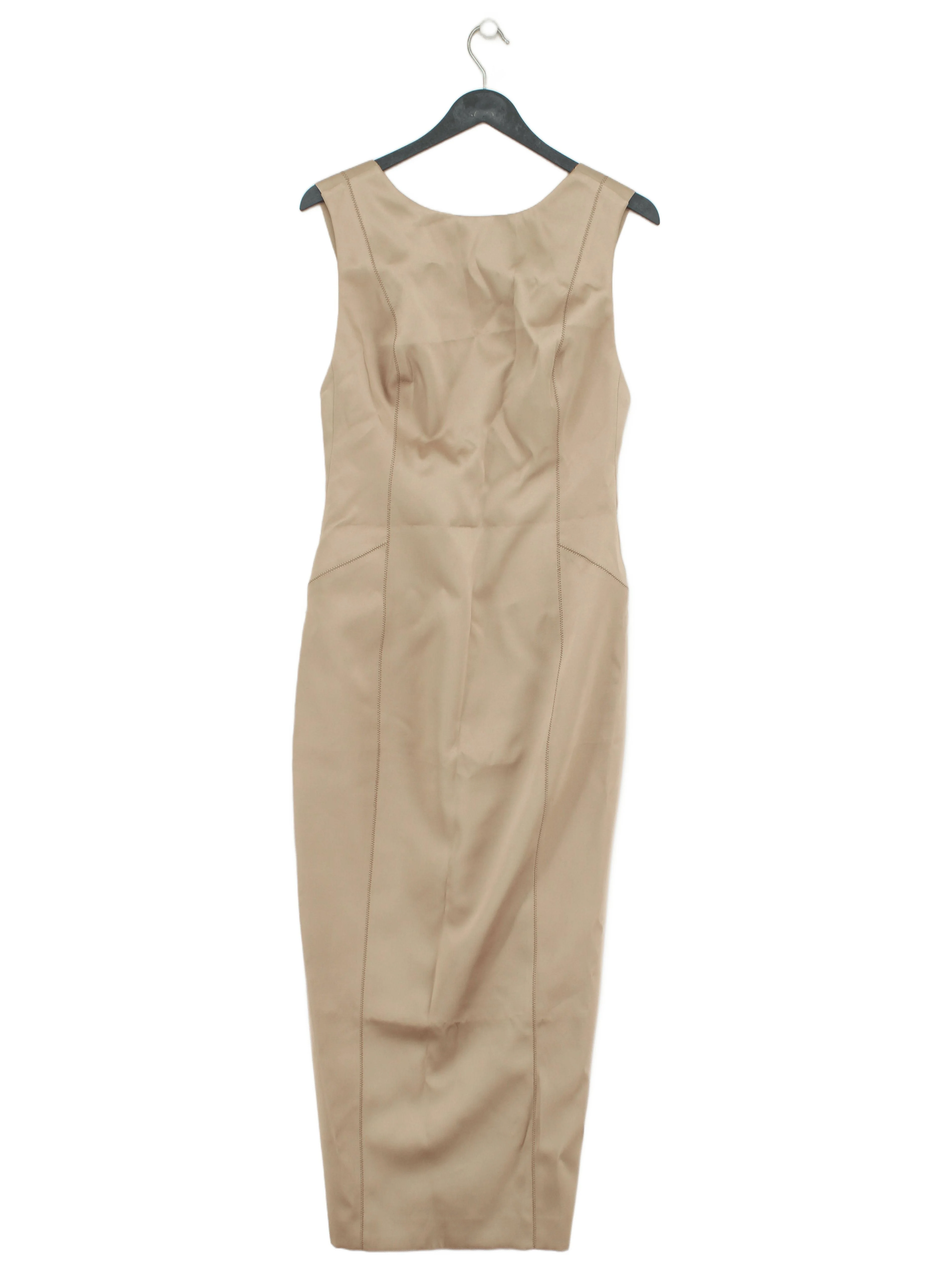 Karen Millen Bodycon Midi Dress UK10 in Cream RRP £279