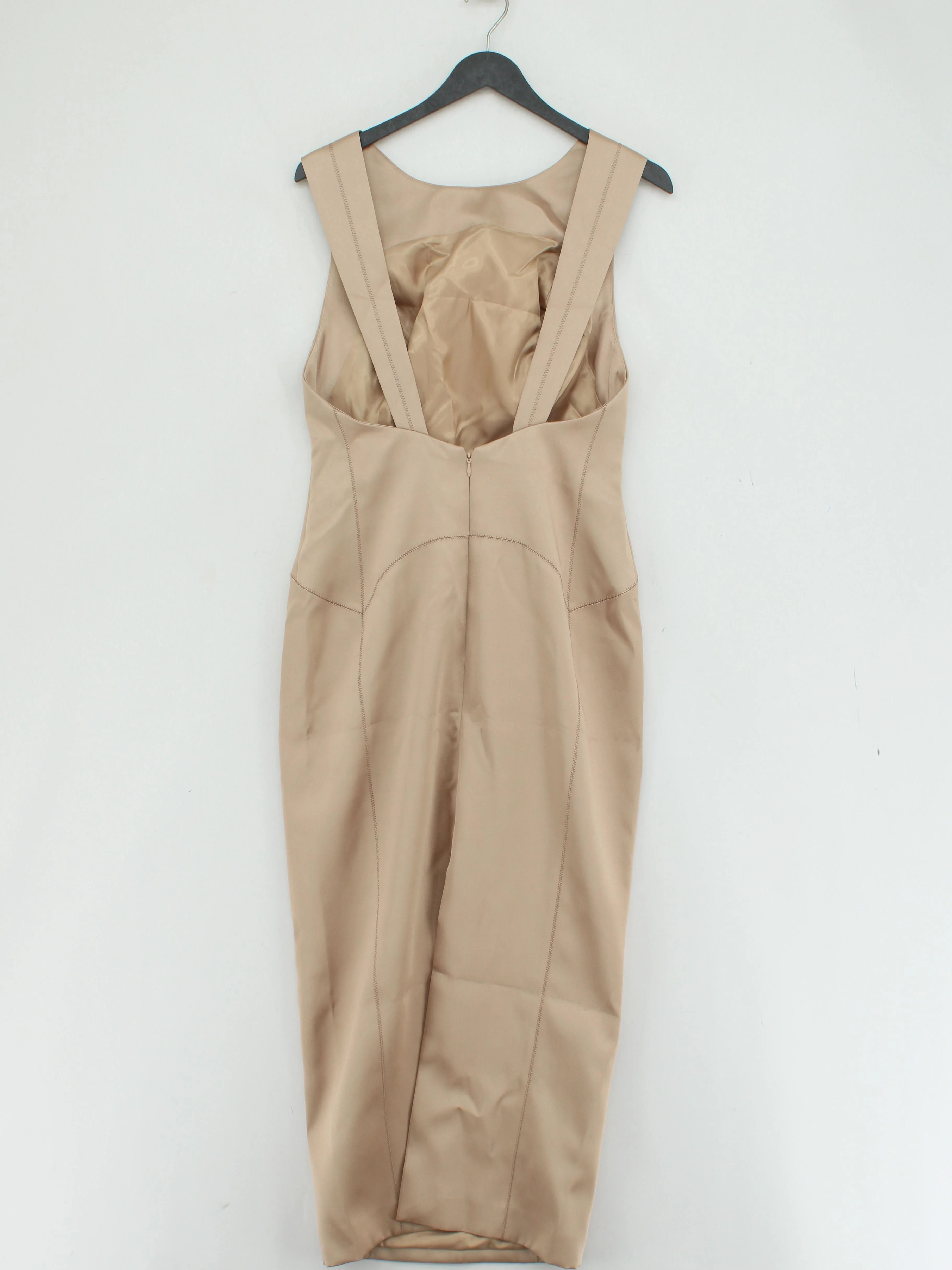 Karen Millen Bodycon Midi Dress UK10 in Cream RRP £279 - Image 2