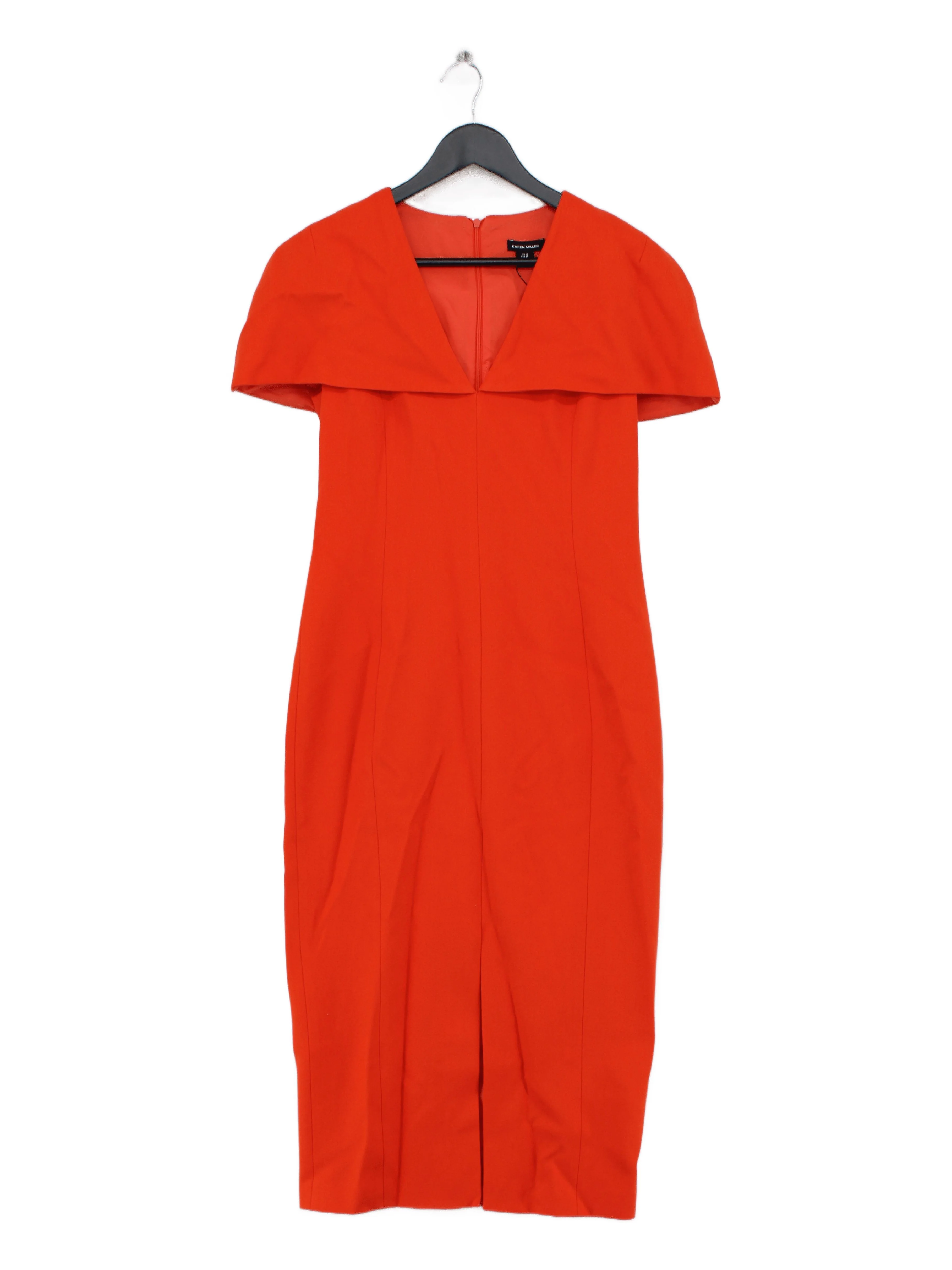 Karen Millen Bodycon Midi Dress UK10 in Orange RRP £199 - Image 2