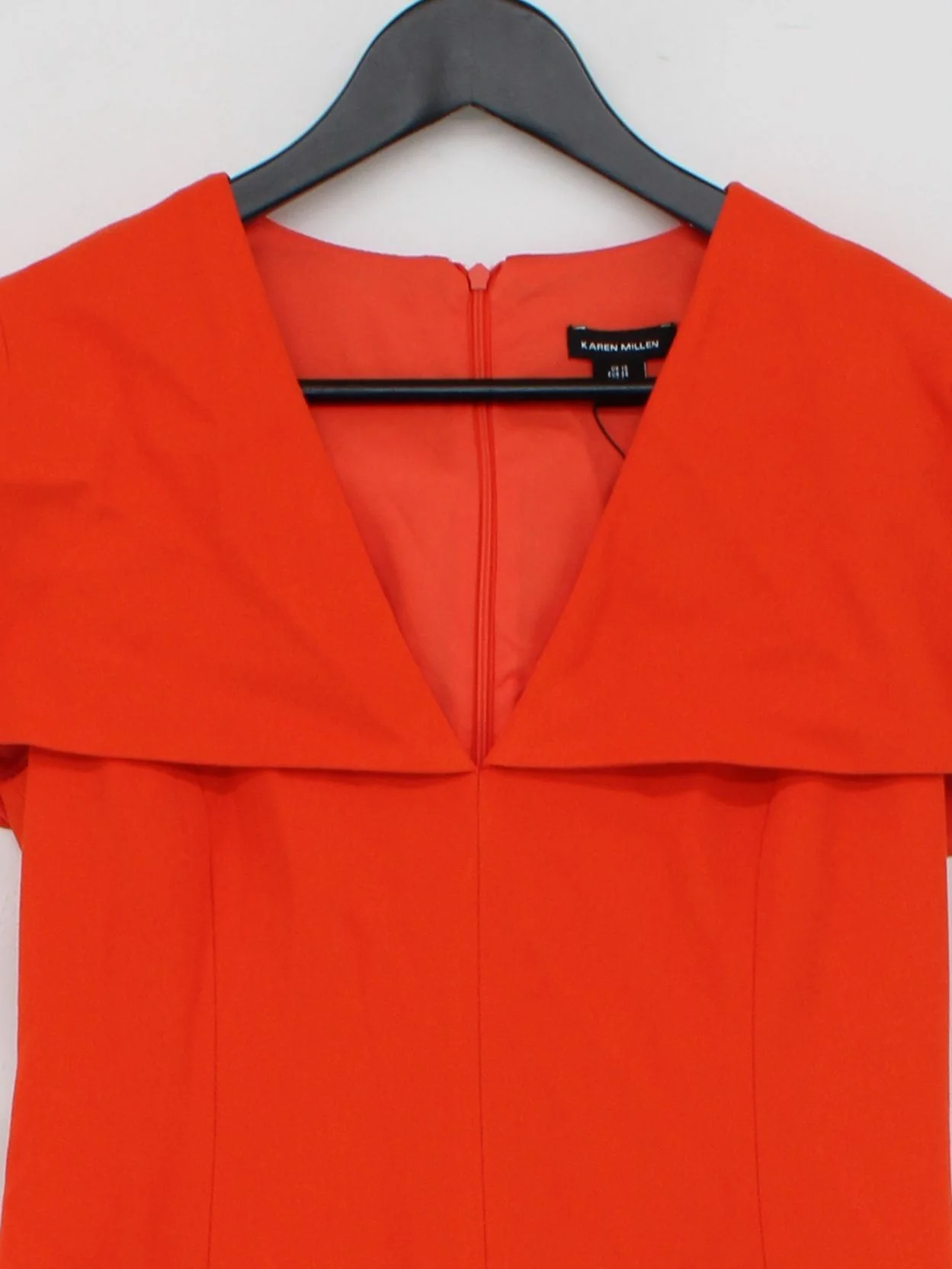 Karen Millen Bodycon Midi Dress UK10 in Orange RRP £199 - Image 4