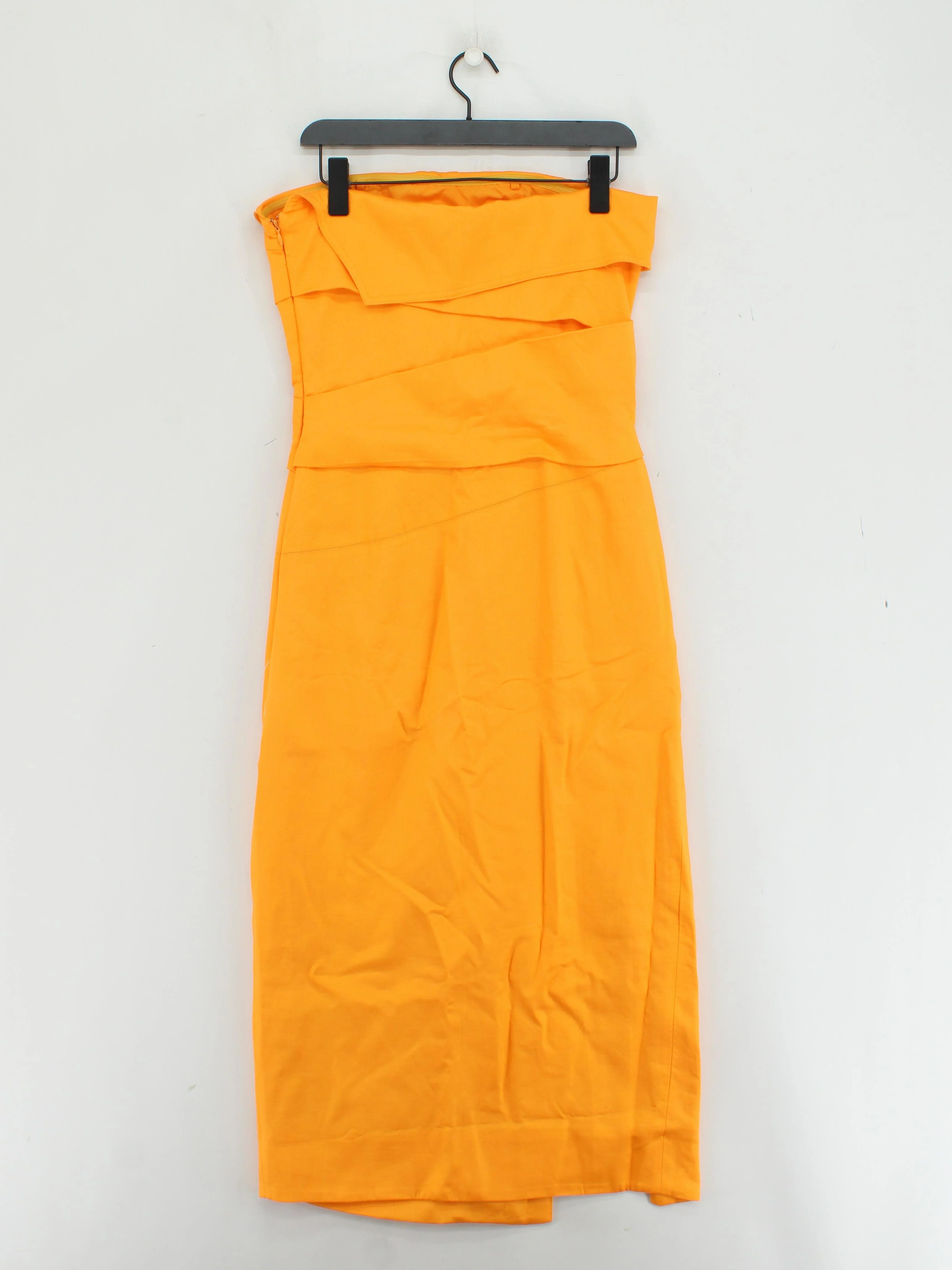 Karen Millen Bodycon Midi Dress UK10 in Orange RRP £219 - Image 2