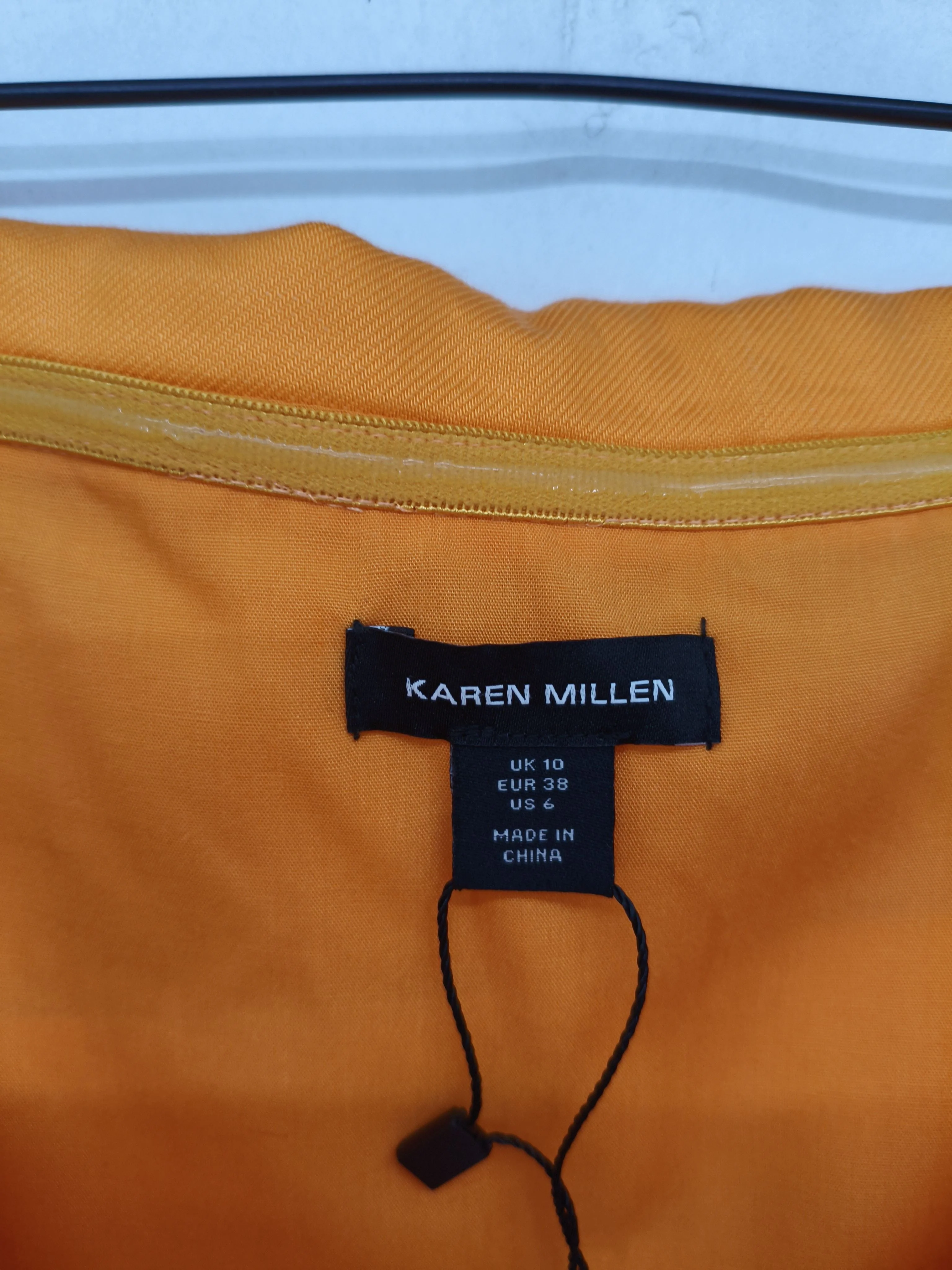 Karen Millen Bodycon Midi Dress UK10 in Orange RRP £219 - Image 6