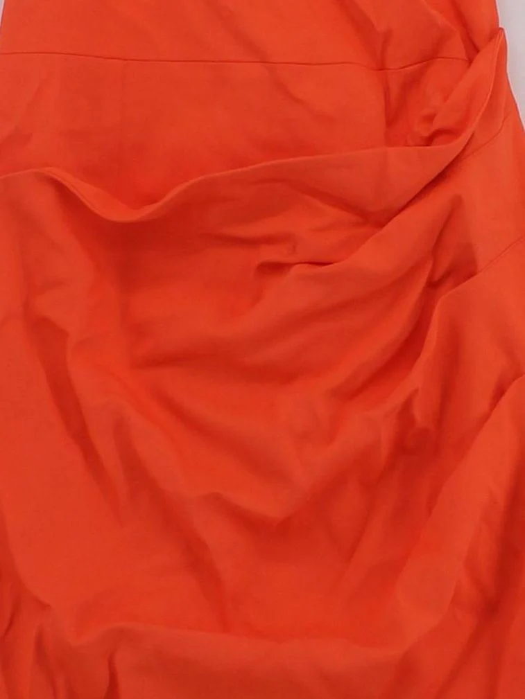 Karen Millen Bodycon Midi Dress UK10 in Orange RRP £239 - Image 3