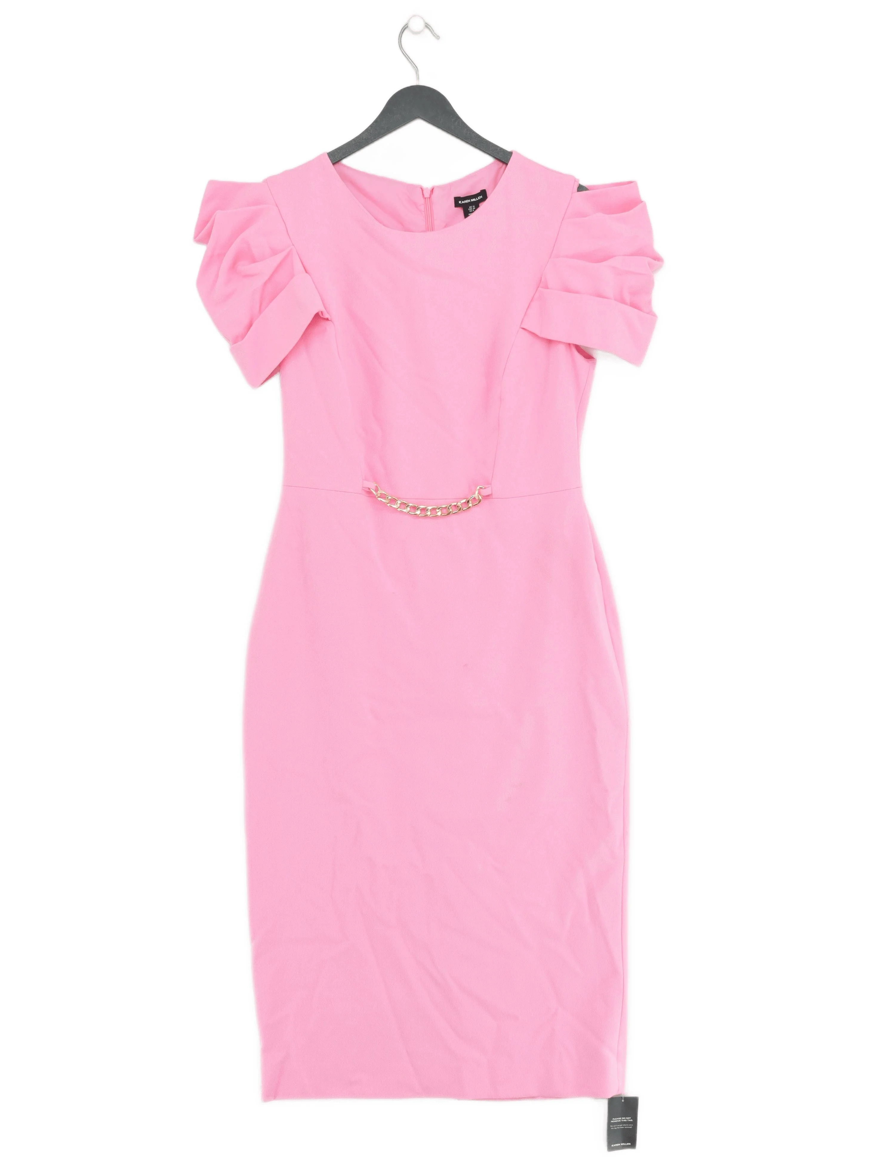 Karen Millen Bodycon Midi Dress UK10 in Pink RRP £229