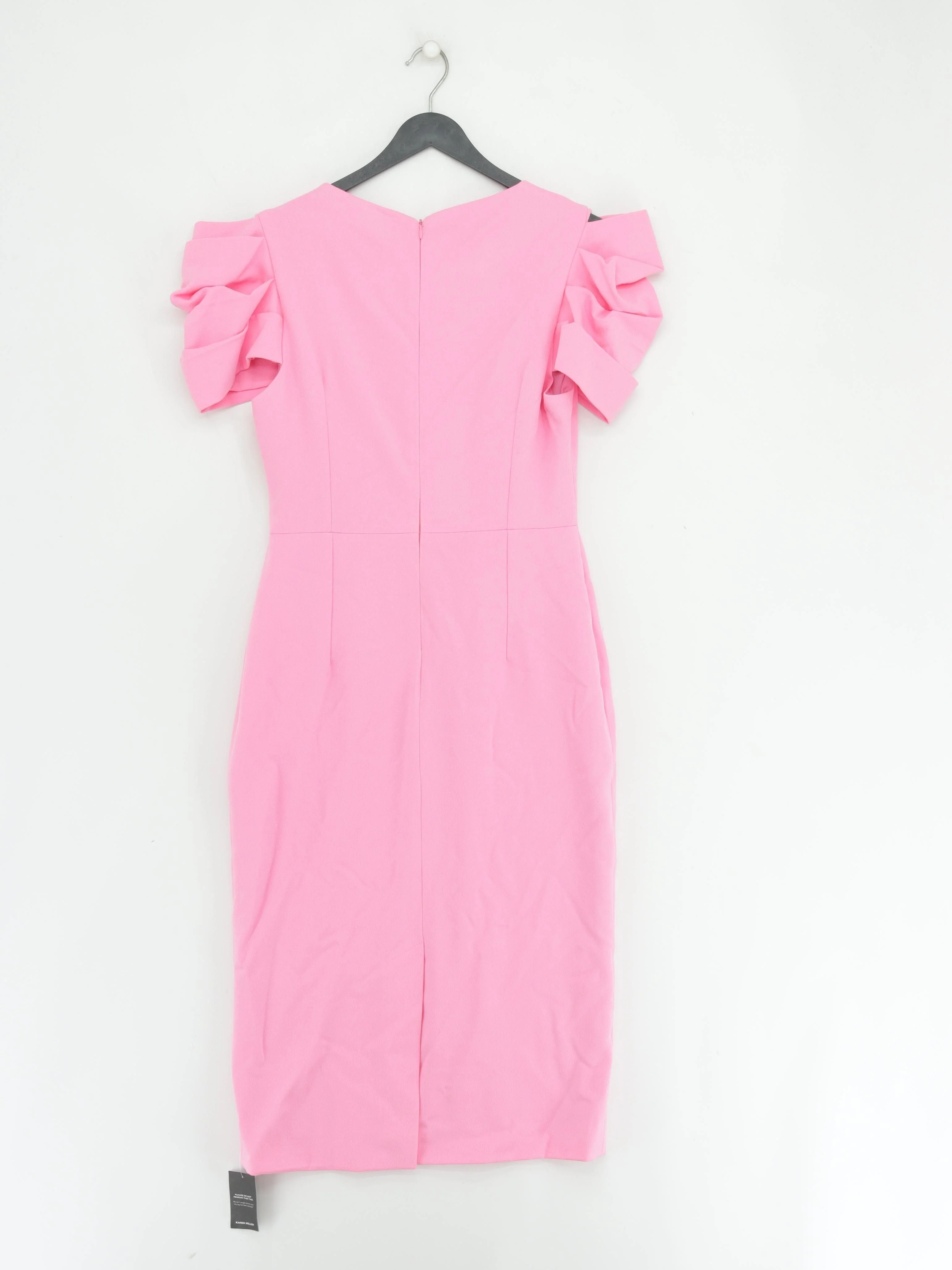 Karen Millen Bodycon Midi Dress UK10 in Pink RRP £229 - Image 2