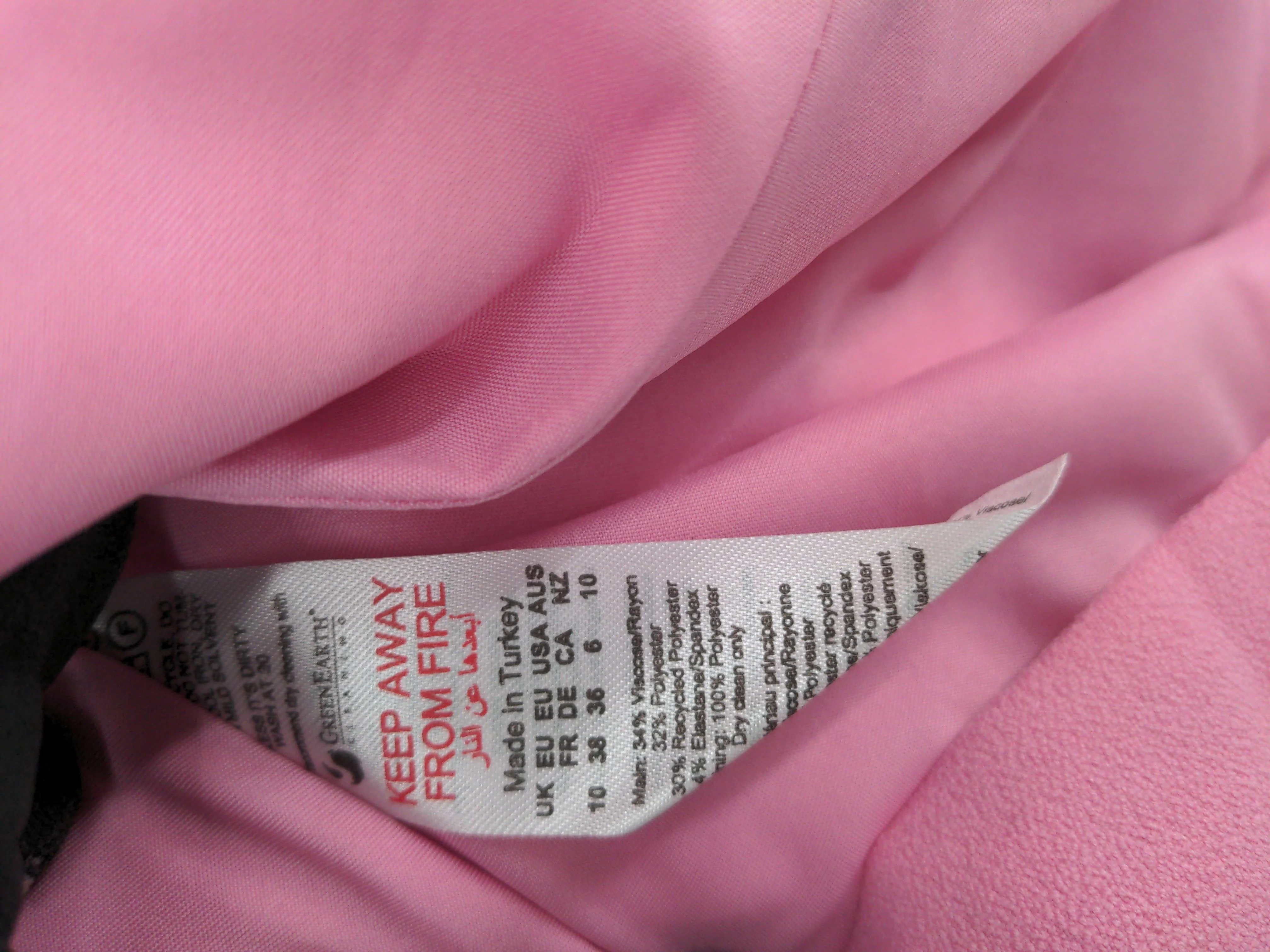 Karen Millen Bodycon Midi Dress UK10 in Pink RRP £229 - Image 7