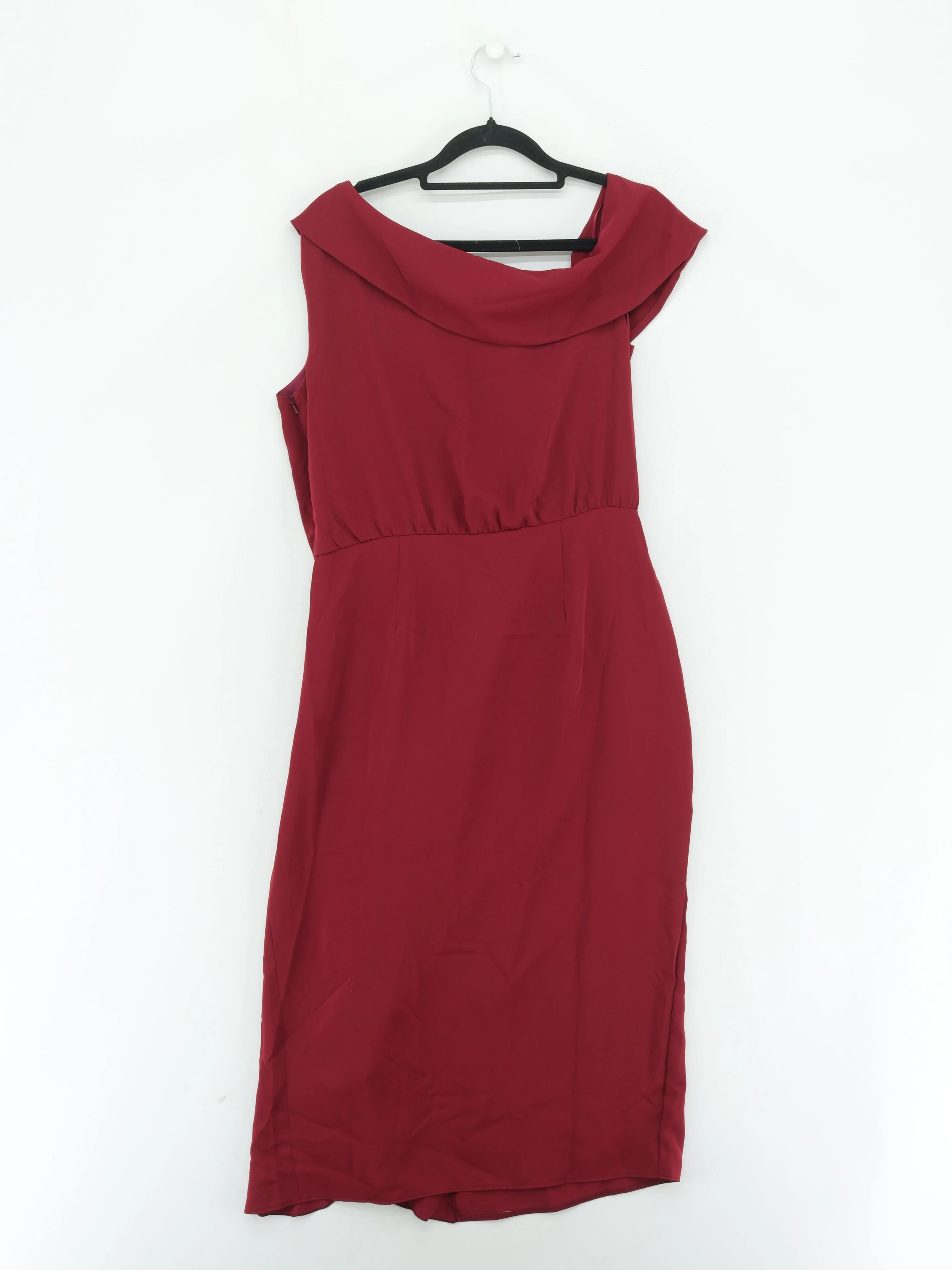 Karen Millen Bodycon Midi Dress UK10 in Red RRP £149 - Image 3