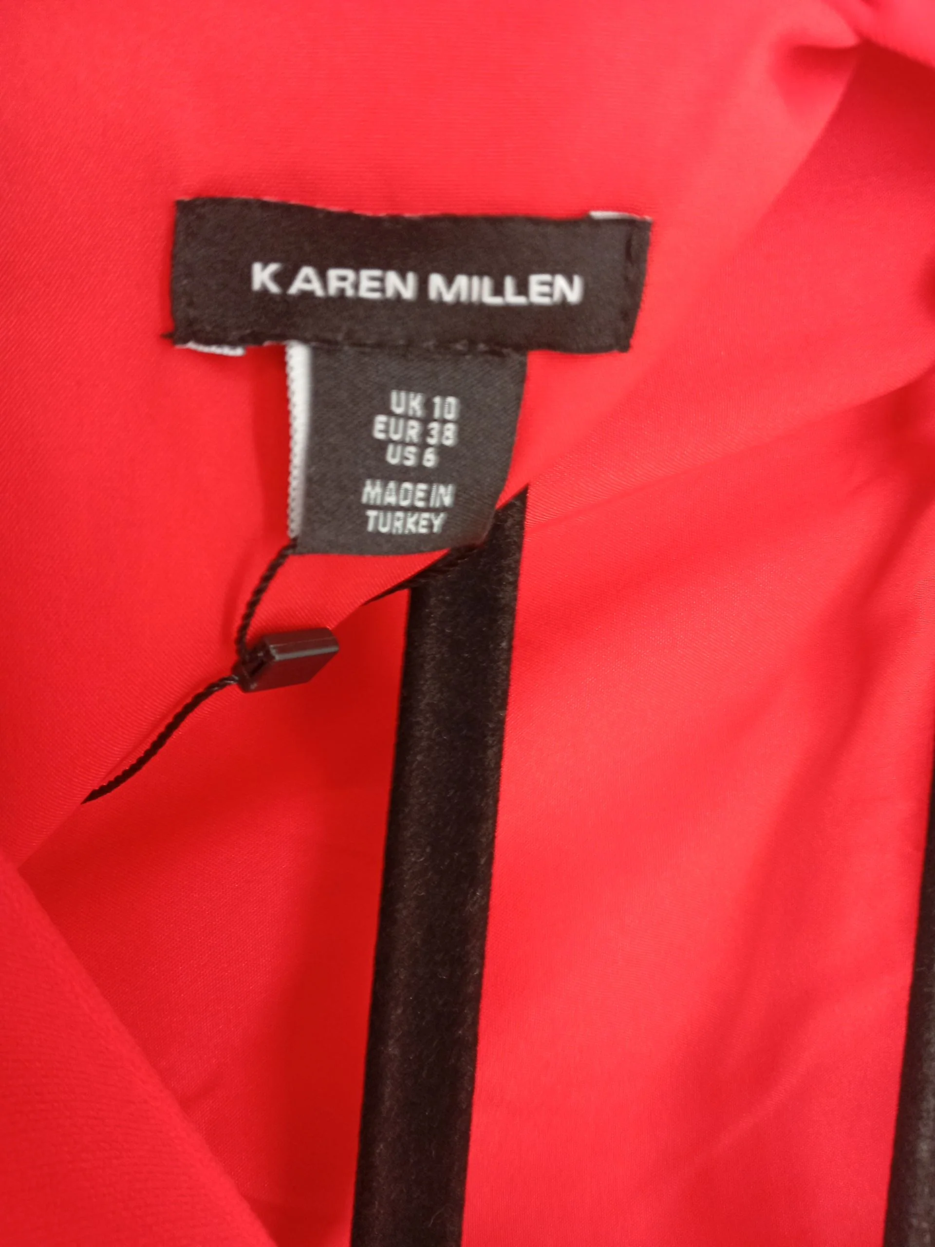 Karen Millen Bodycon Midi Dress UK10 in Red RRP £189 - Image 6