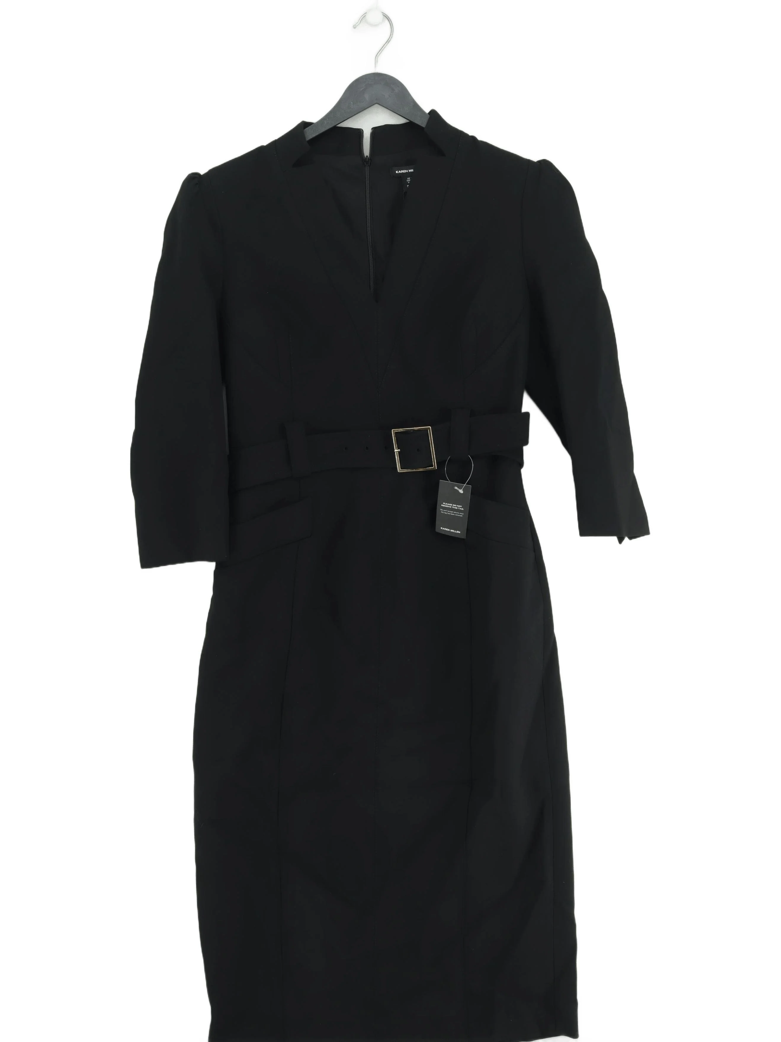 Karen Millen Bodycon Midi Dress UK12 in Black RRP £199
