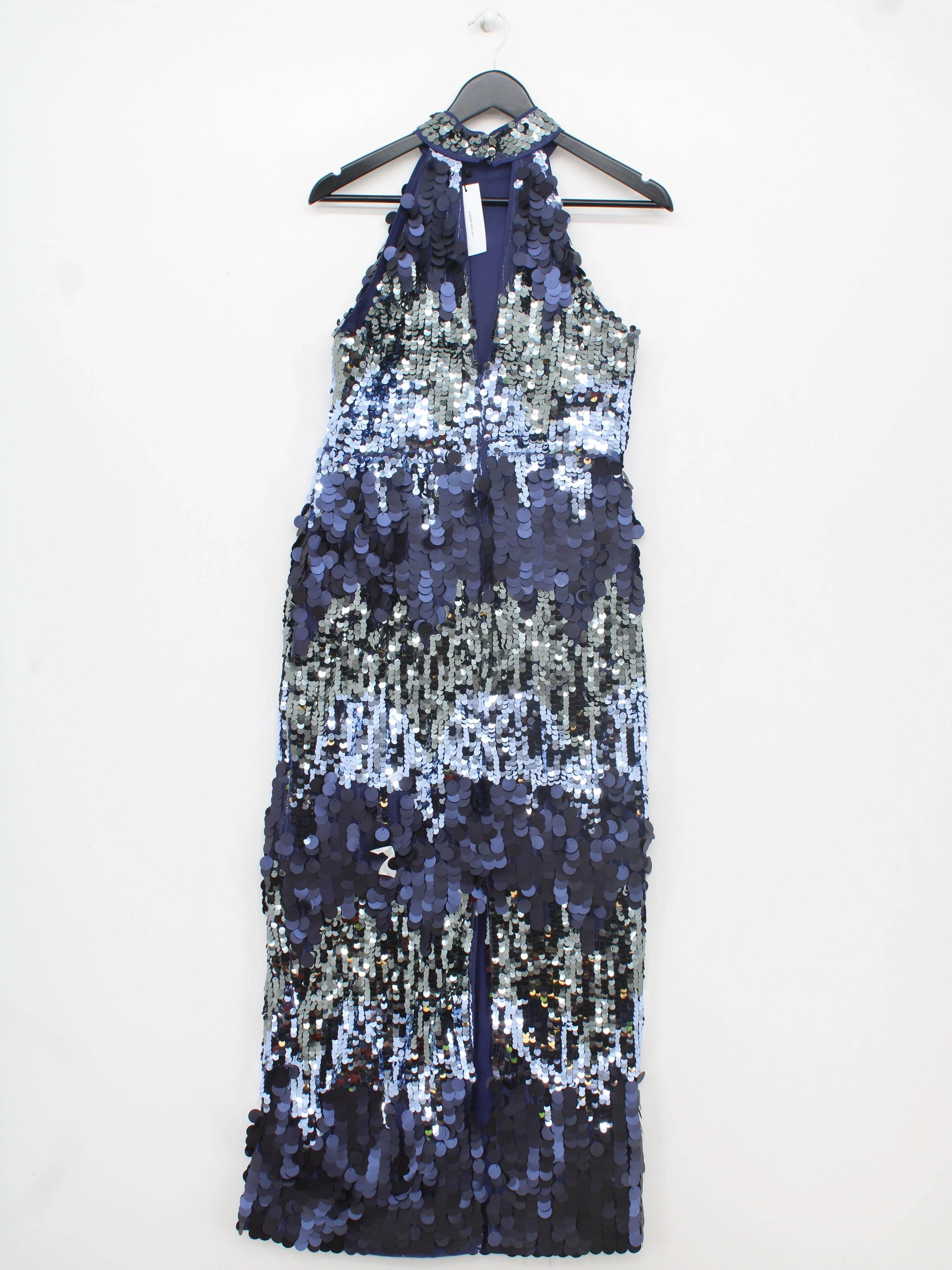 Karen Millen Bodycon Midi Dress UK12 in Blue RRP £159 - Image 2