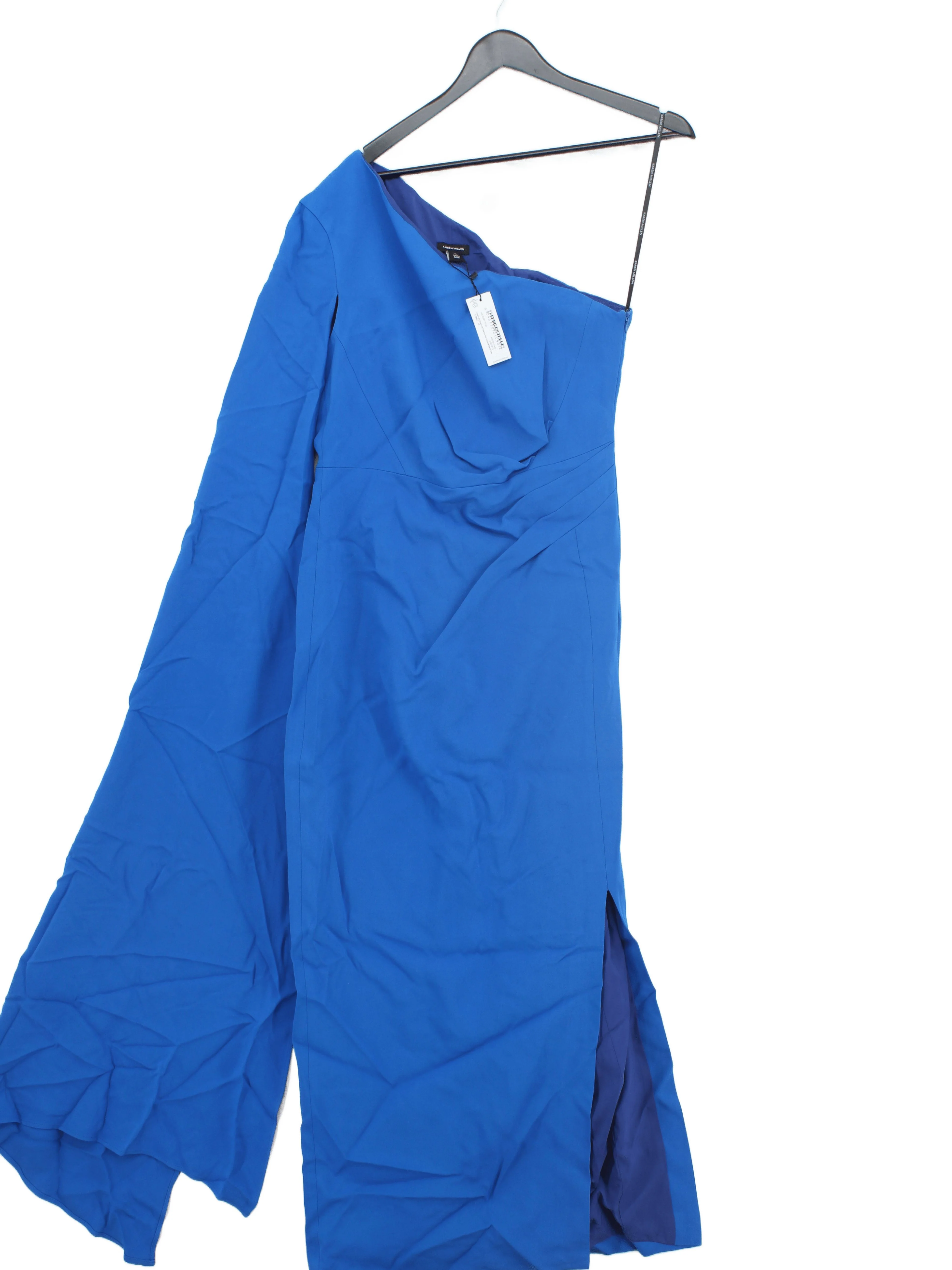 Karen Millen Bodycon Midi Dress UK12 in Blue RRP £249