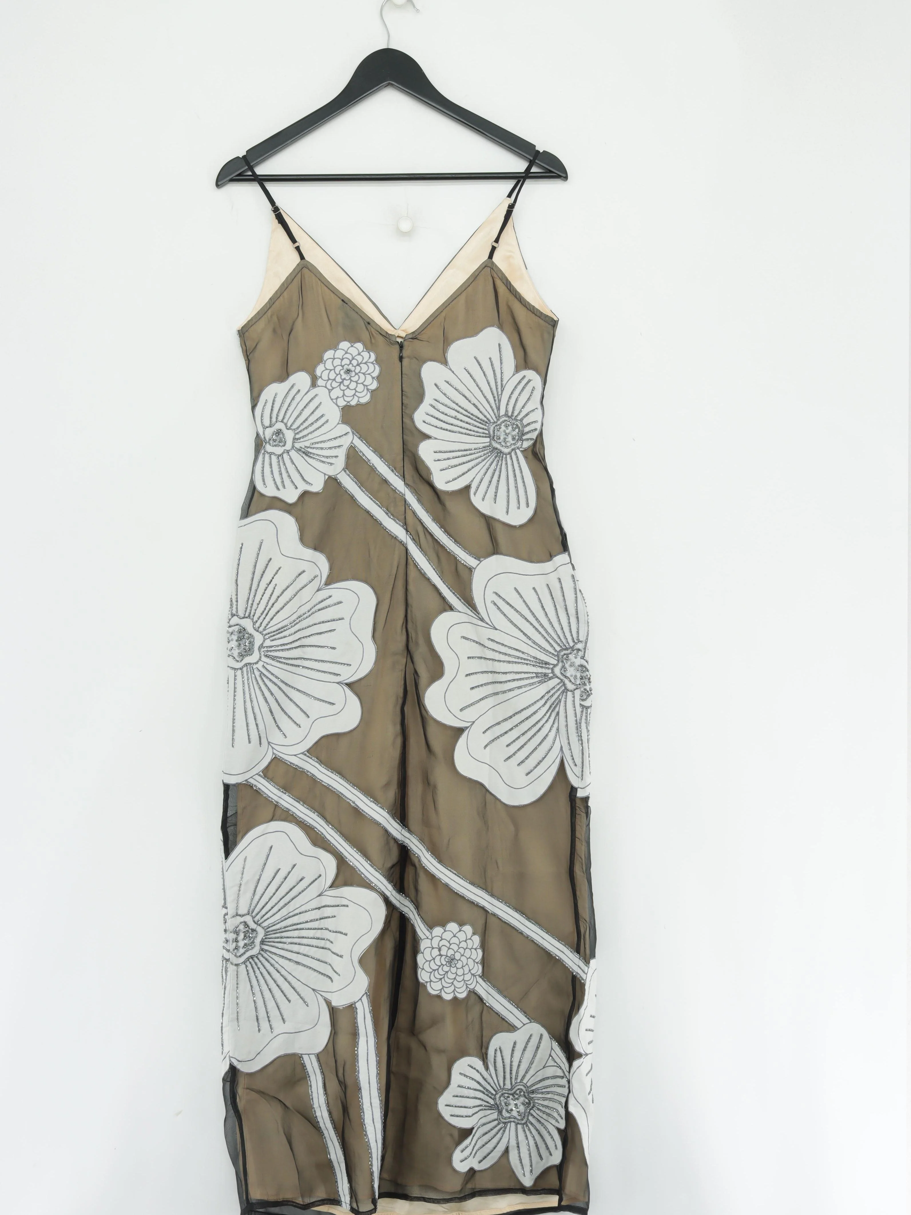 Karen Millen Bodycon Midi Dress UK12 in Brown RRP £229 - Image 2