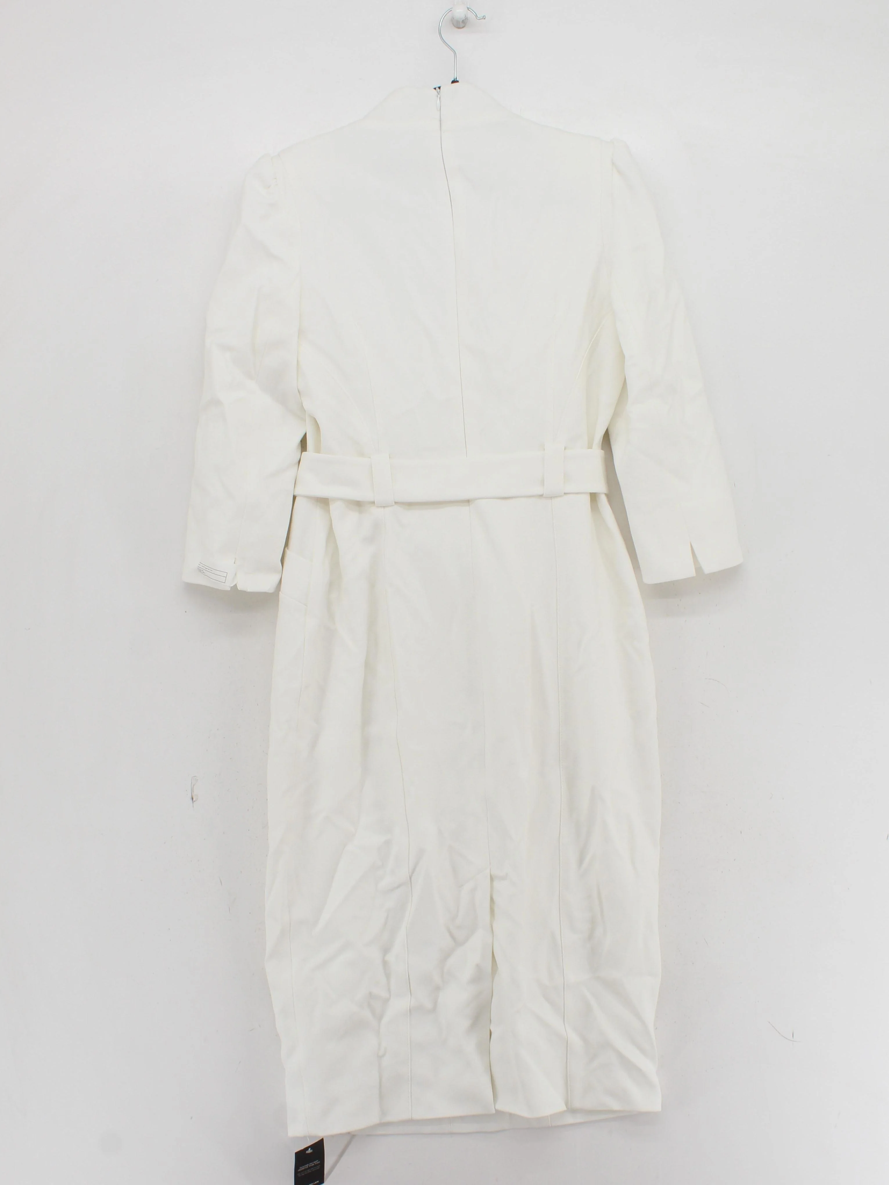 Karen Millen Bodycon Midi Dress UK12 in Cream RRP £199 - Image 2