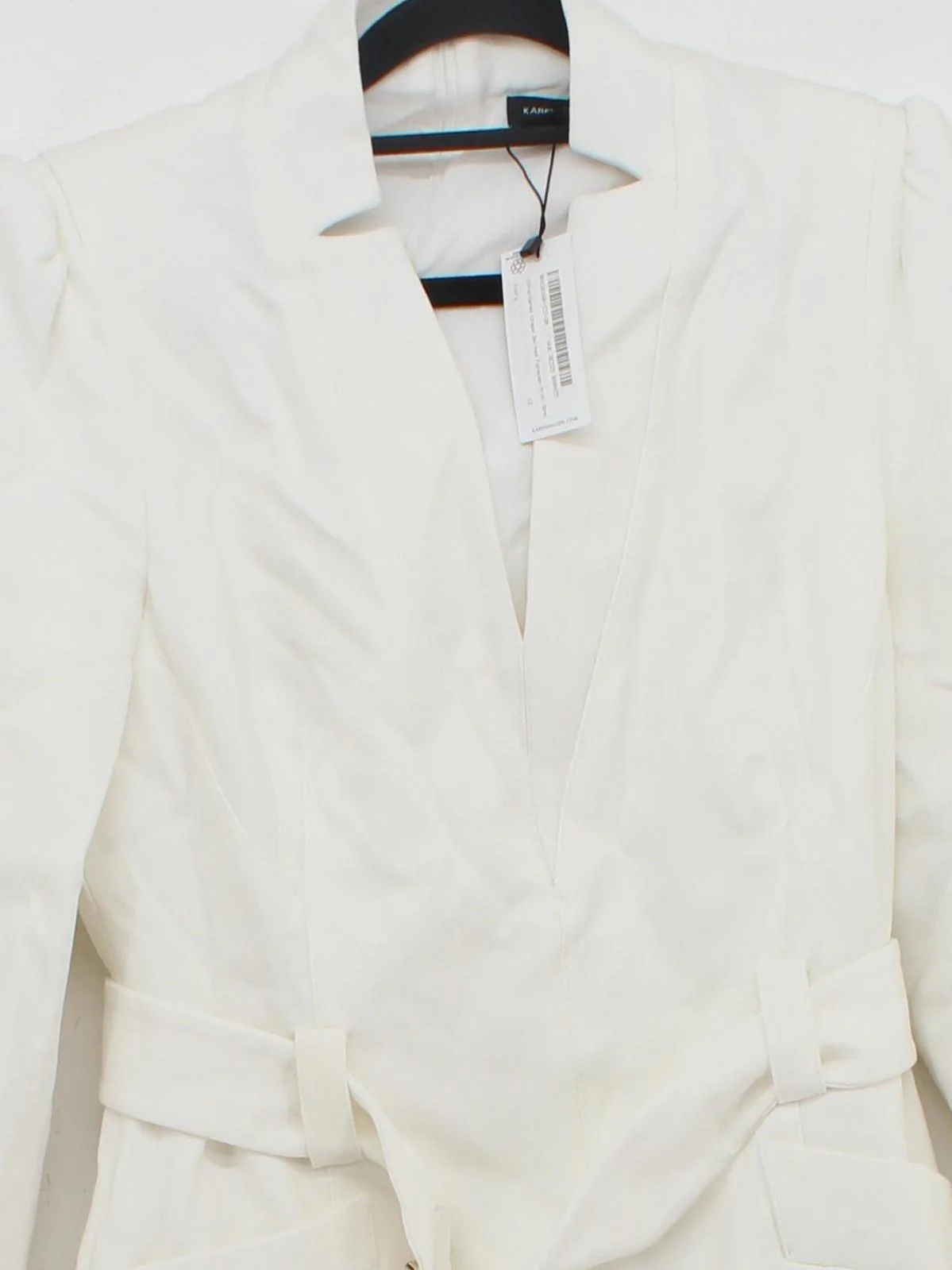 Karen Millen Bodycon Midi Dress UK12 in Cream RRP £199 - Image 3