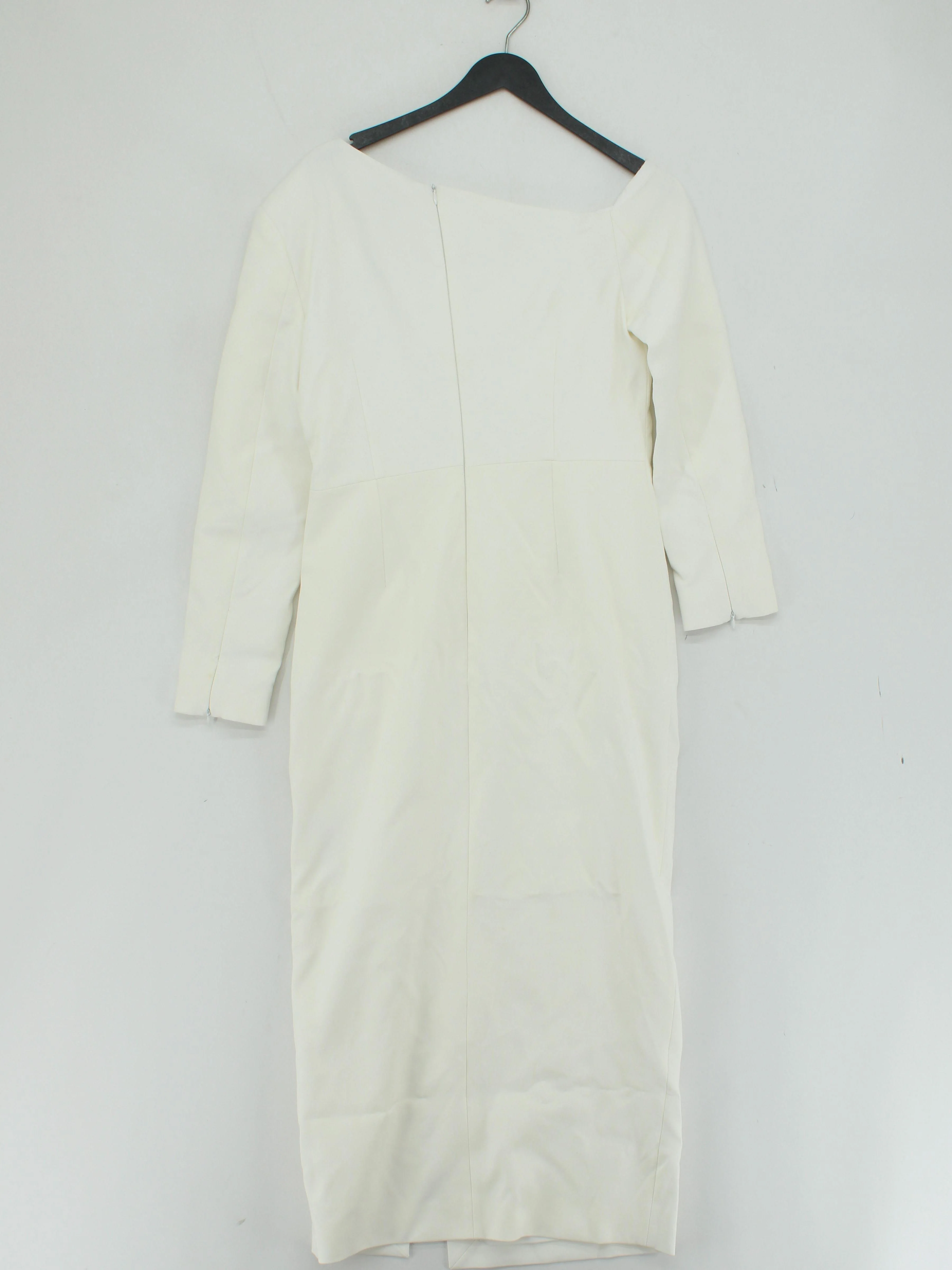 Karen Millen Bodycon Midi Dress UK12 in Cream RRP £199 - Image 2
